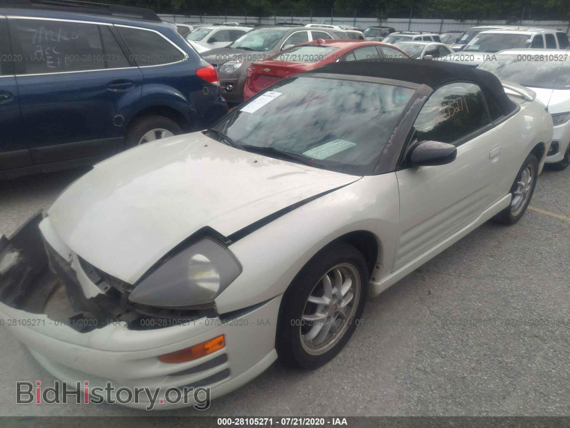 2001 MITSUBISHI ECLIPSE - VIN: 4A3AE85H71E132676 - Фото 2