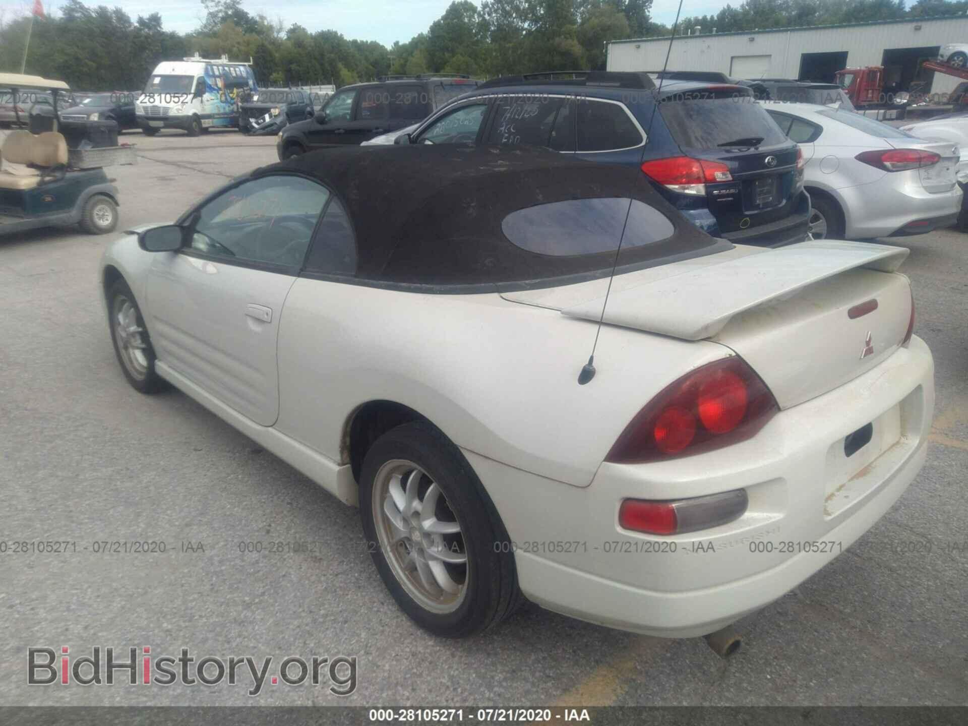 2001 MITSUBISHI ECLIPSE - VIN: 4A3AE85H71E132676 - Фото 3