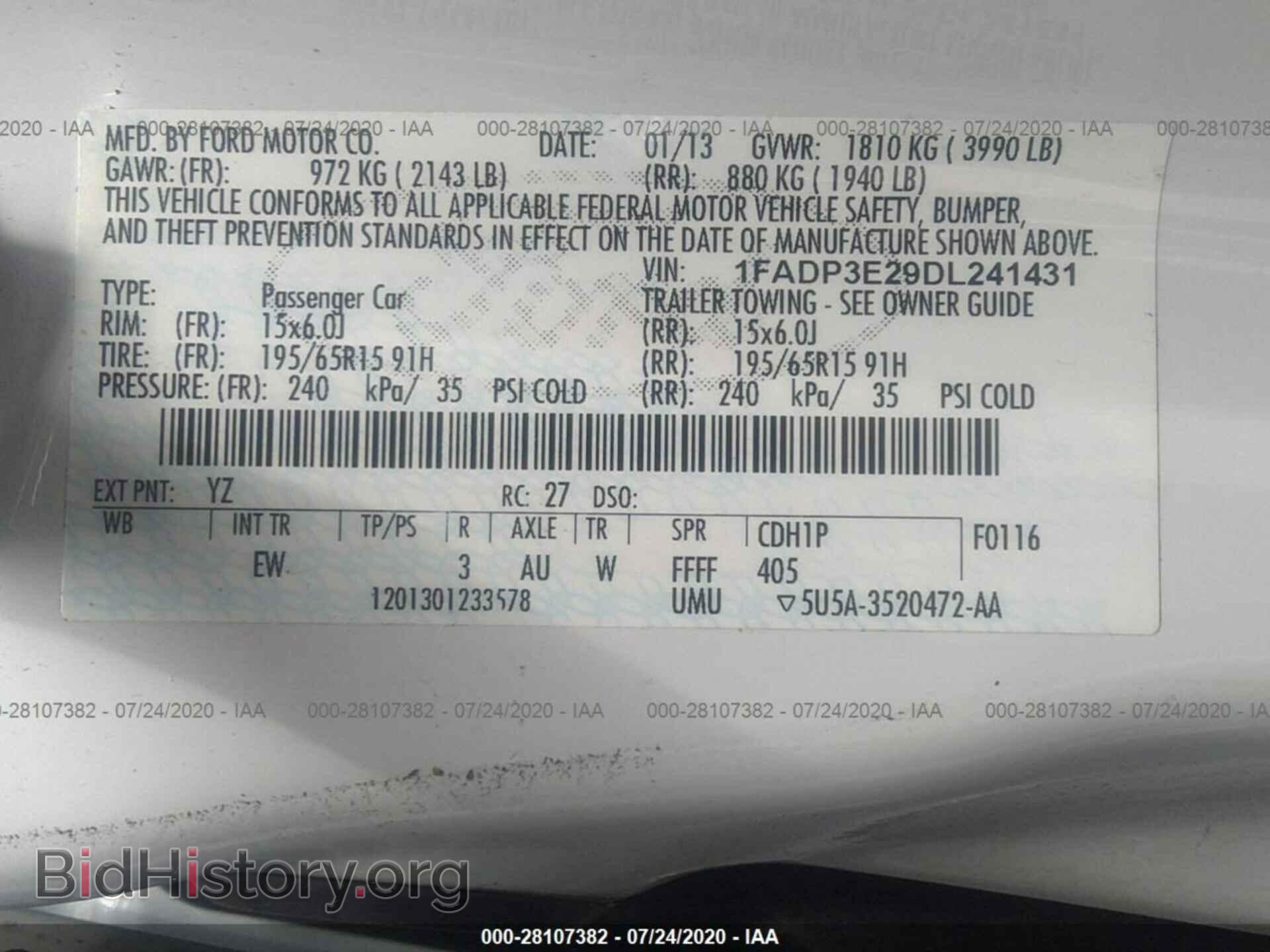 2013 FORD FOCUS - VIN: 1FADP3E29DL241431 - Photo 9