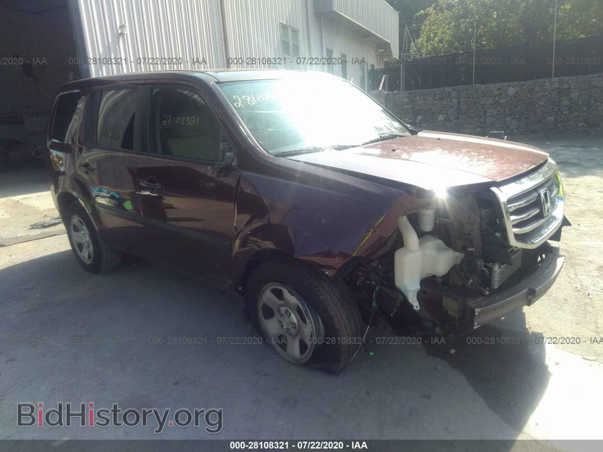 Photo 5FNYF4H25DB079039 - HONDA PILOT 2013
