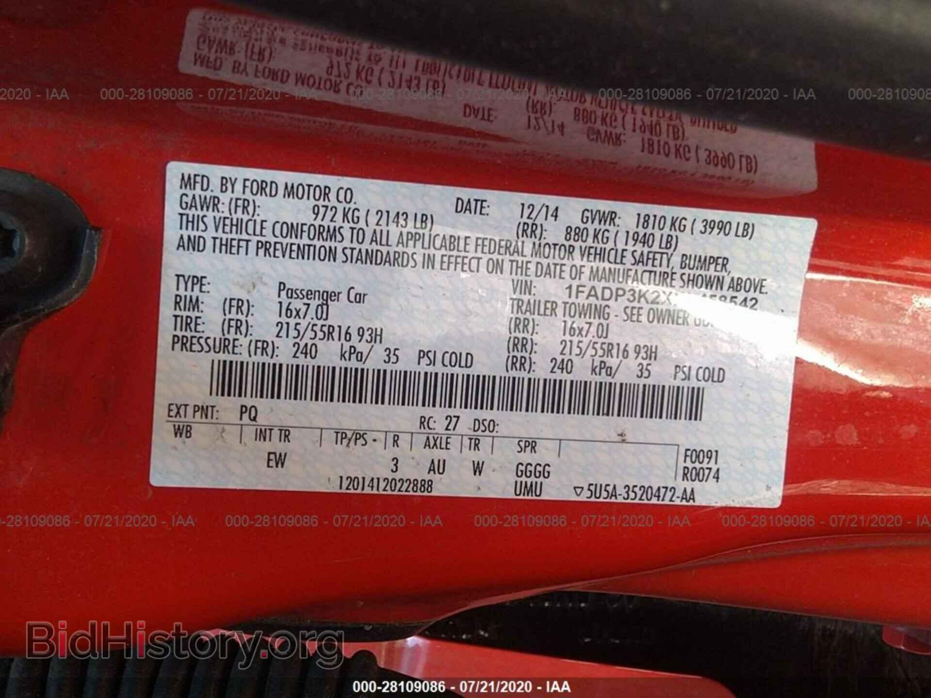 2014 FORD FOCUS - VIN: 1FADP3K2XEL458542 - Photo 9