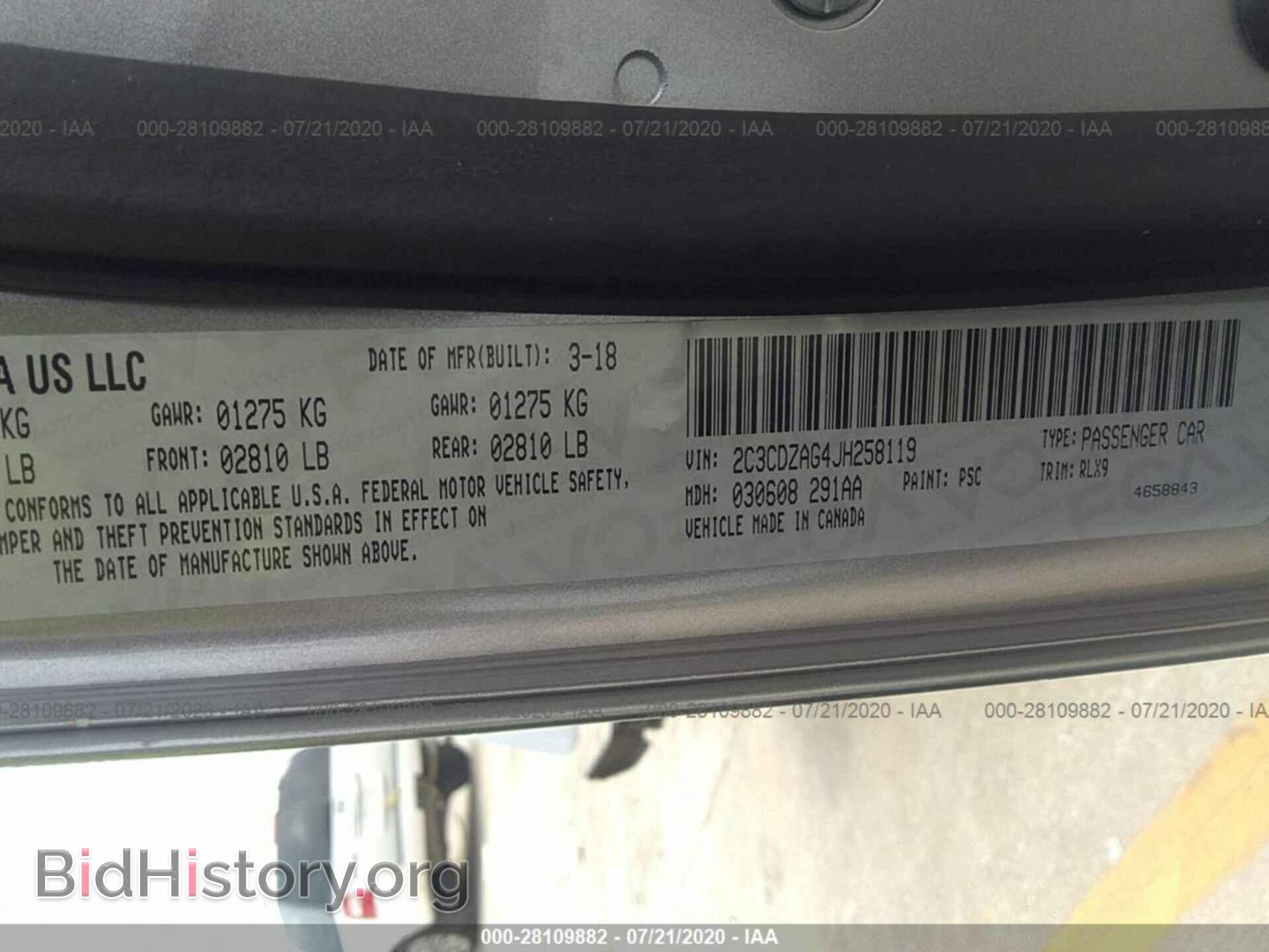 2018 DODGE CHALLENGER - VIN: 2C3CDZAG4JH258119 - Photo 9
