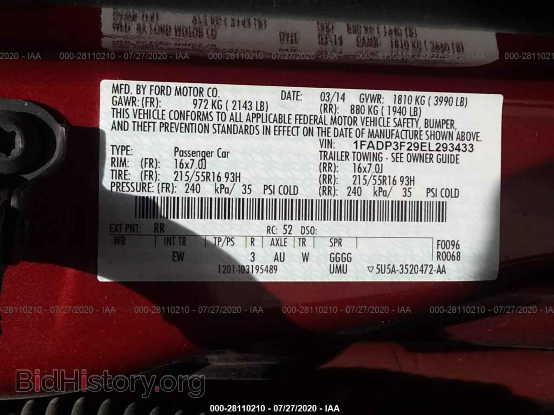 2014 FORD FOCUS - VIN: 1FADP3F29EL293433 - Photo 9
