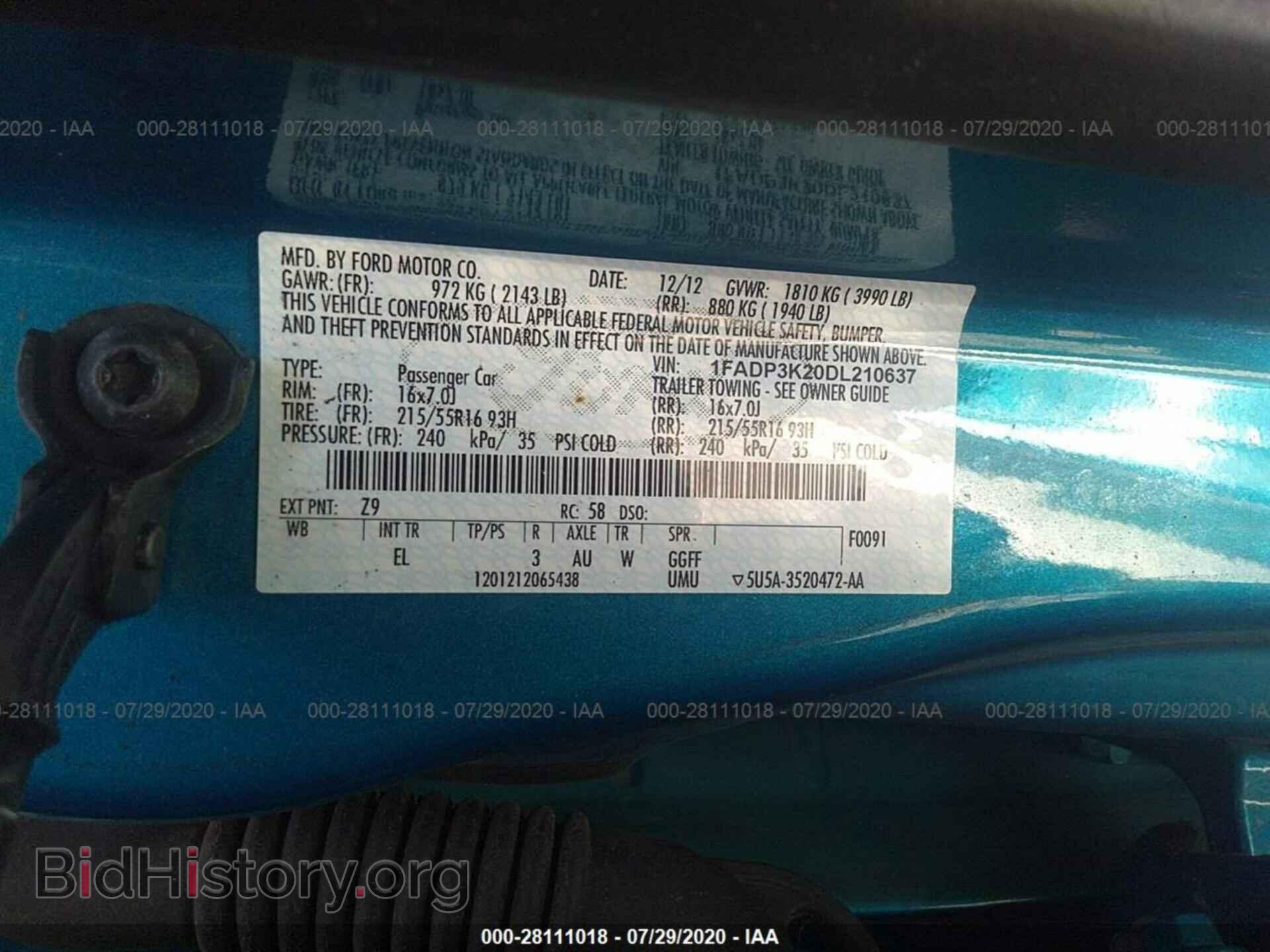 2013 FORD FOCUS - VIN: 1FADP3K20DL210637 - Photo 9