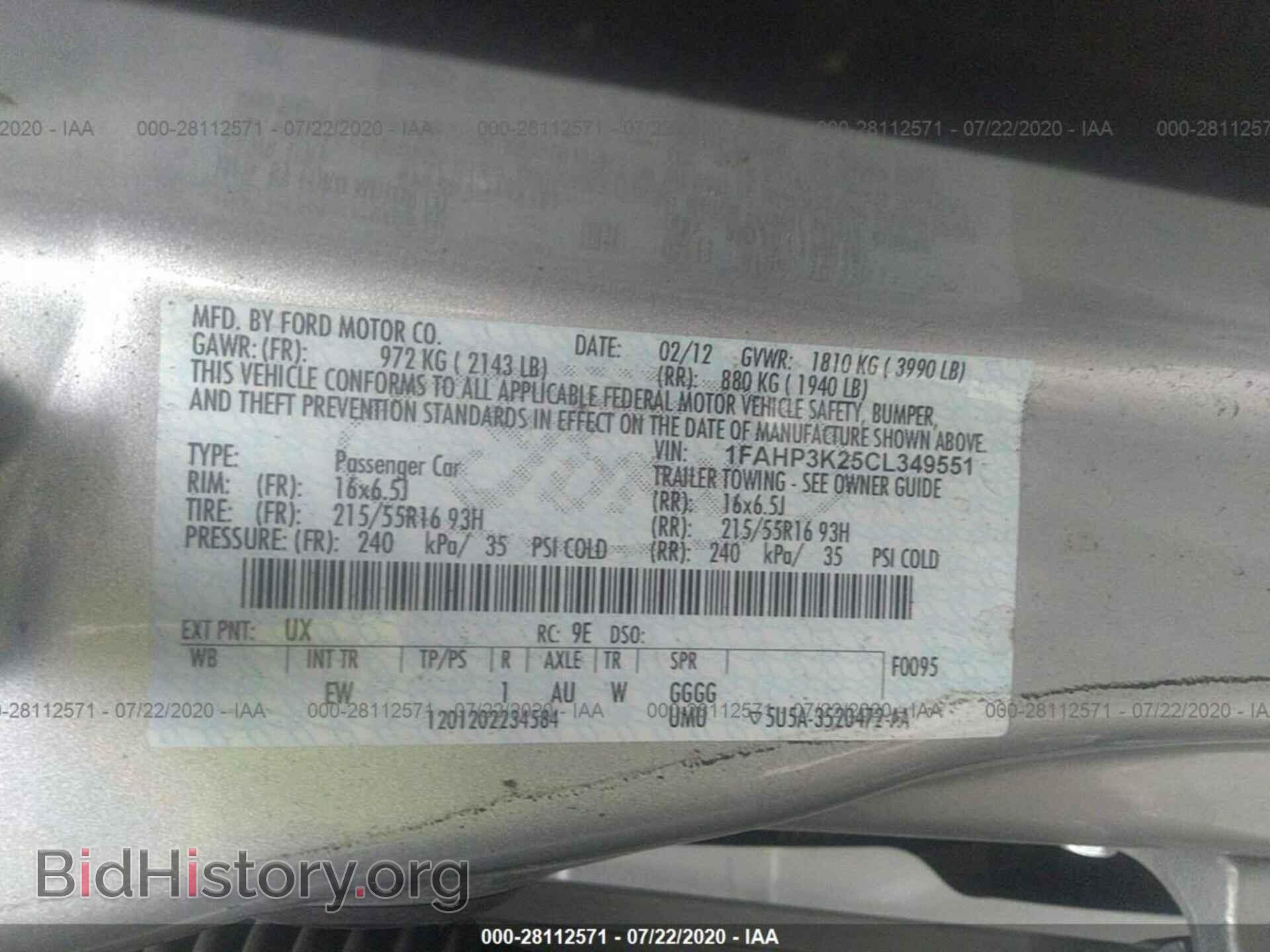 2012 FORD FOCUS - VIN: 1FAHP3K25CL349551 - Photo 9