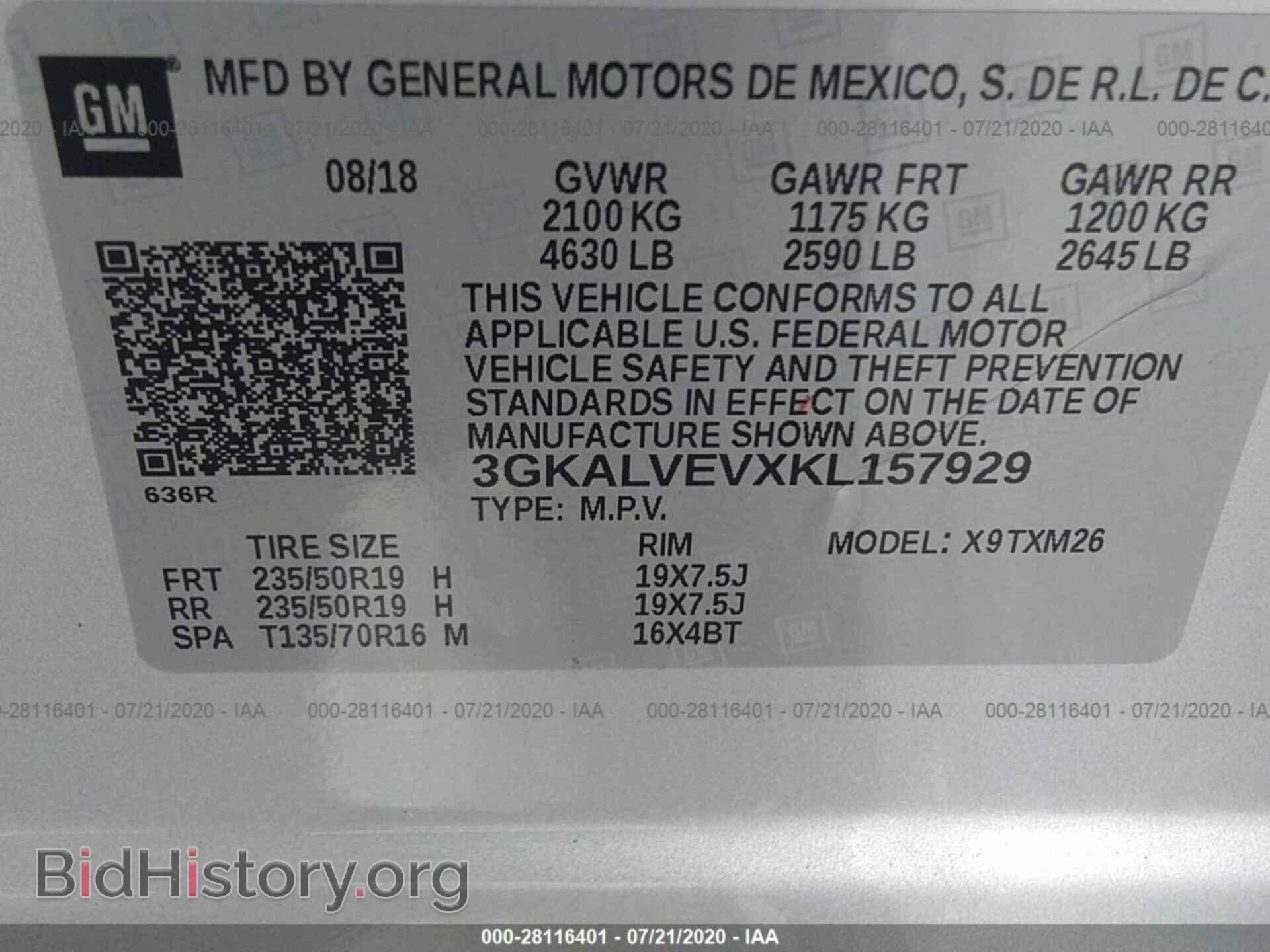 2019 GMC TERRAIN - VIN: 3GKALVEVXKL157929 - Photo 9