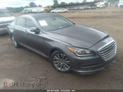 2015 Hyundai GENESIS 3.8L, серый — VIN KMHGN4JE8FU098015, IAAI