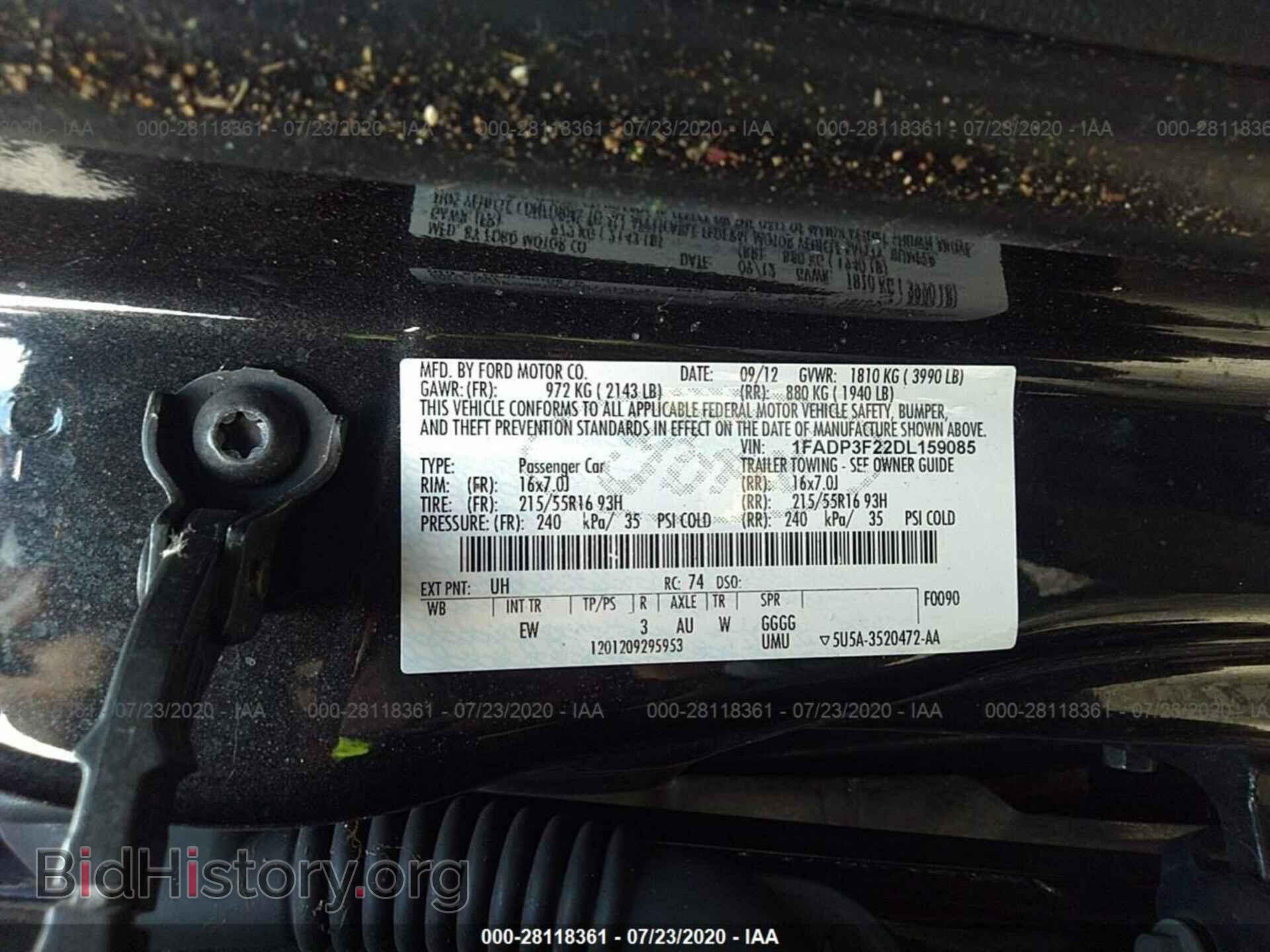 2013 FORD FOCUS - VIN: 1FADP3F22DL159085 - Photo 9