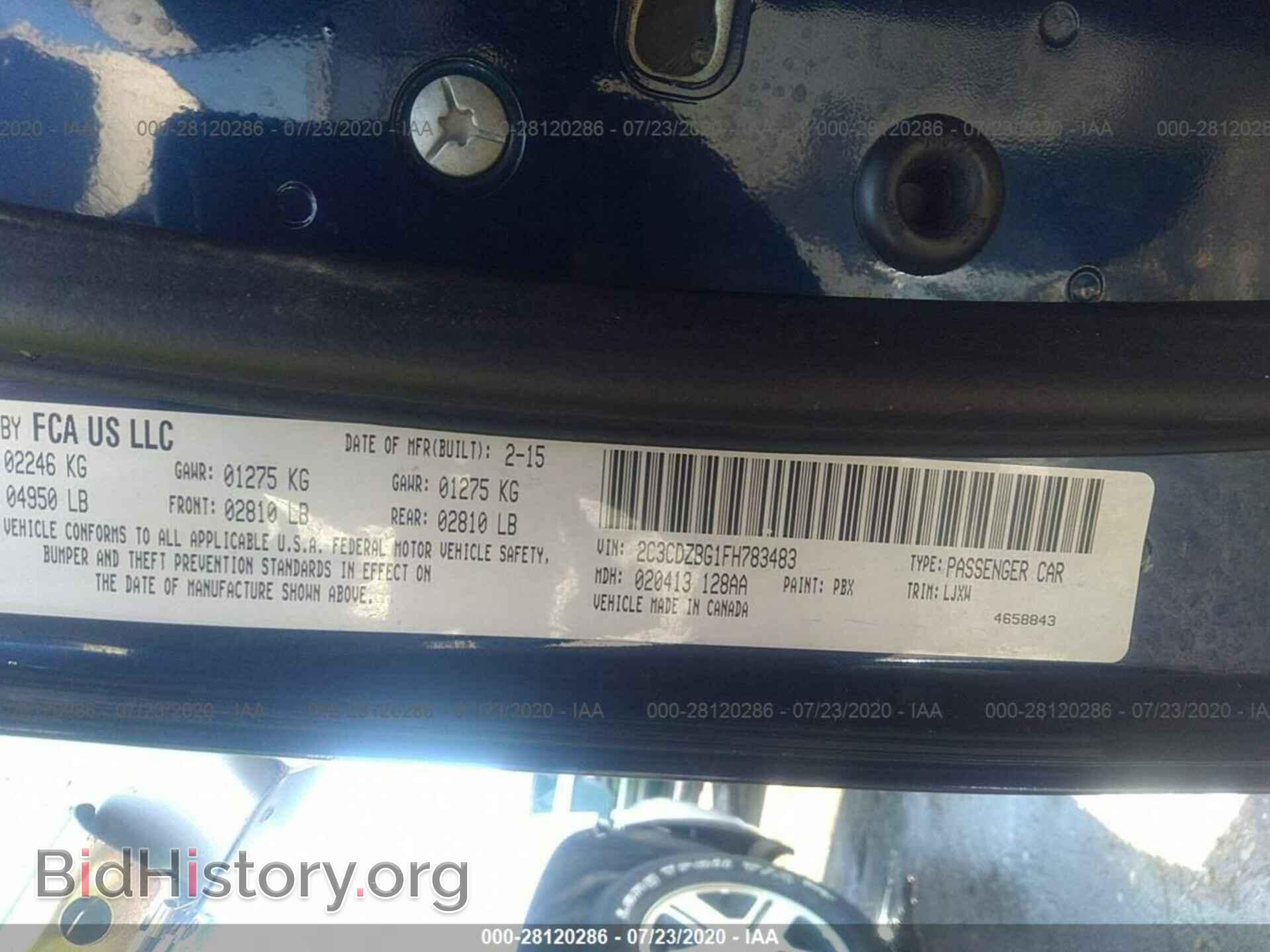 2015 DODGE CHALLENGER - VIN: 2C3CDZBG1FH783483 - Photo 9