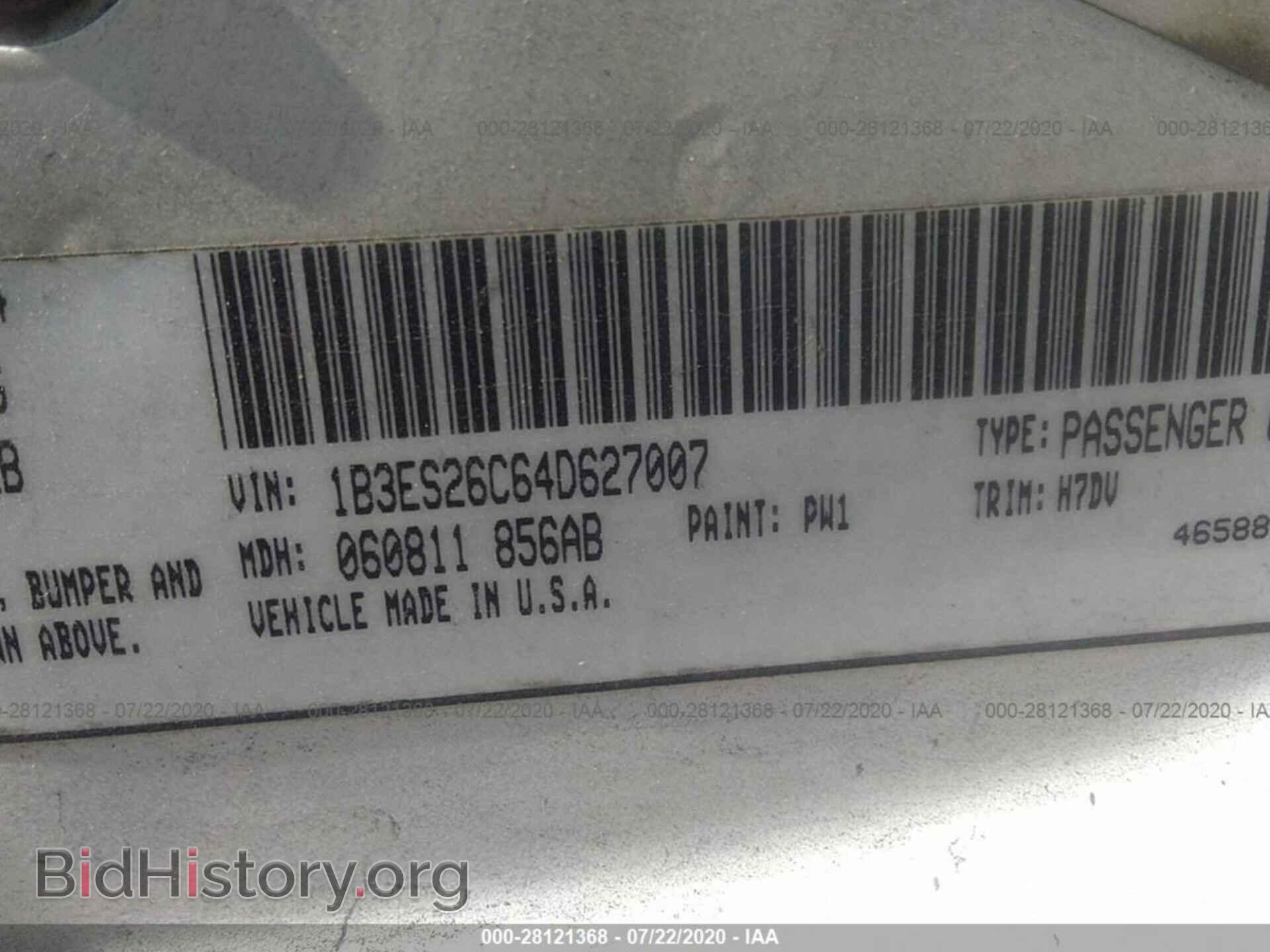 2004 DODGE NEON - VIN: 1B3ES26C64D627007 - Фото 9