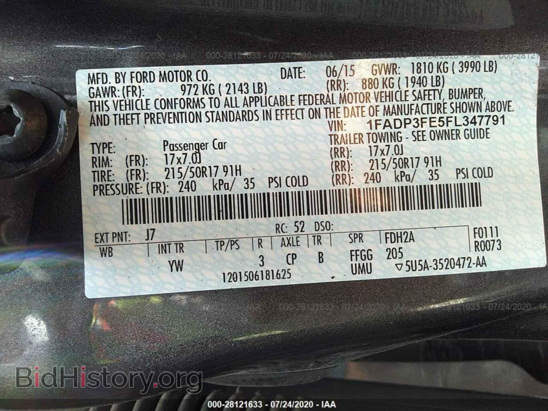 2015 FORD FOCUS - VIN: 1FADP3FE5FL347791 - Photo 9