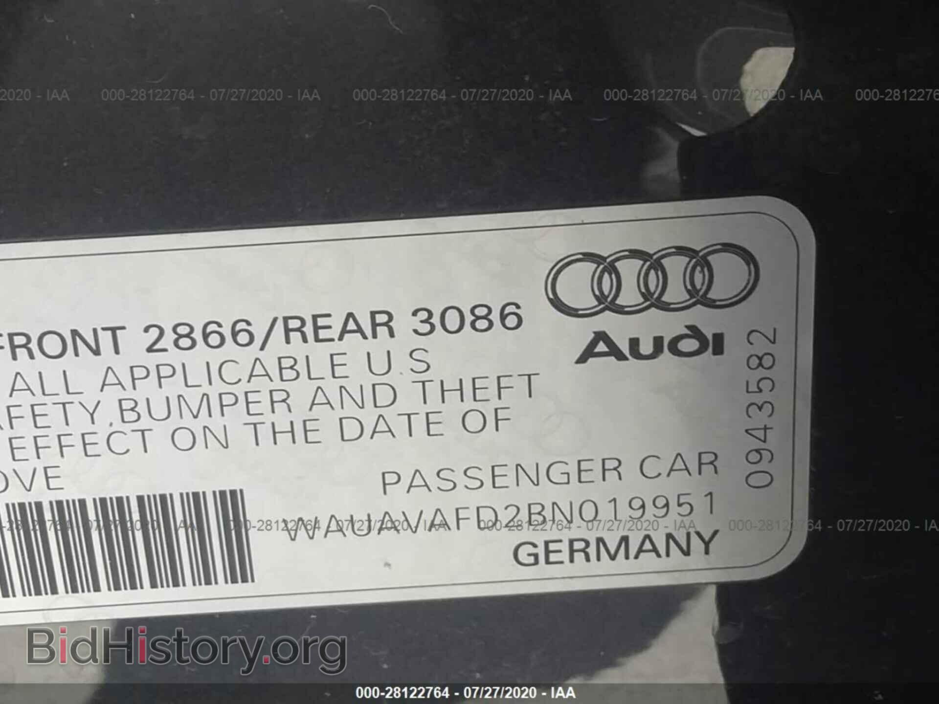 2011 AUDI A8 - VIN: WAUAVAFD2BN019951 - Photo 9