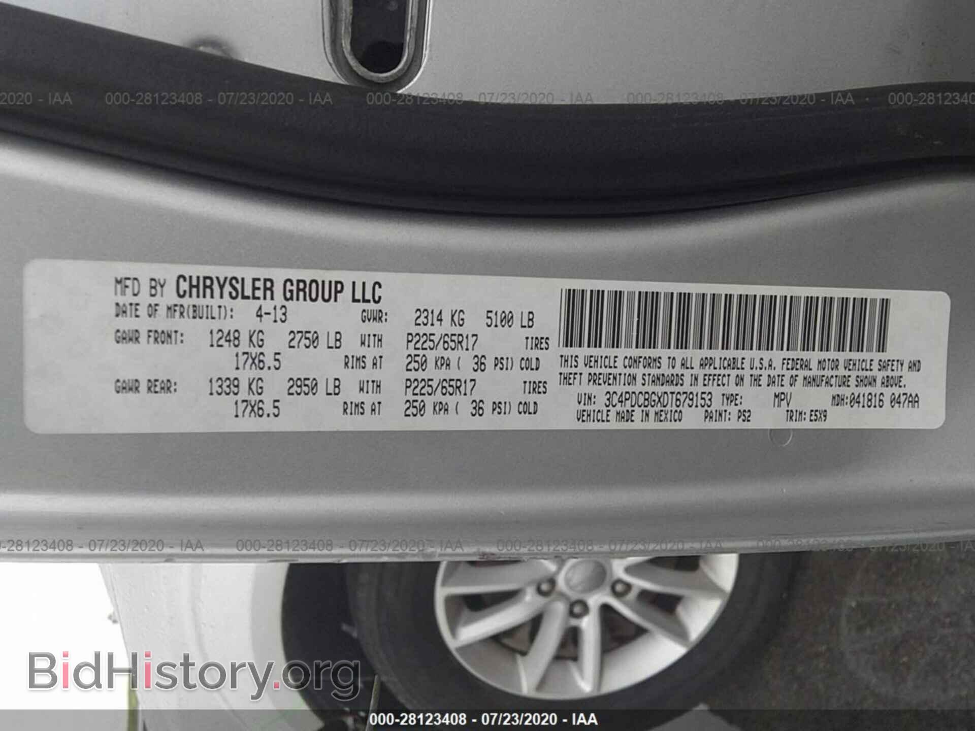 2013 DODGE JOURNEY - VIN: 3C4PDCBGXDT679153 - Фото 9