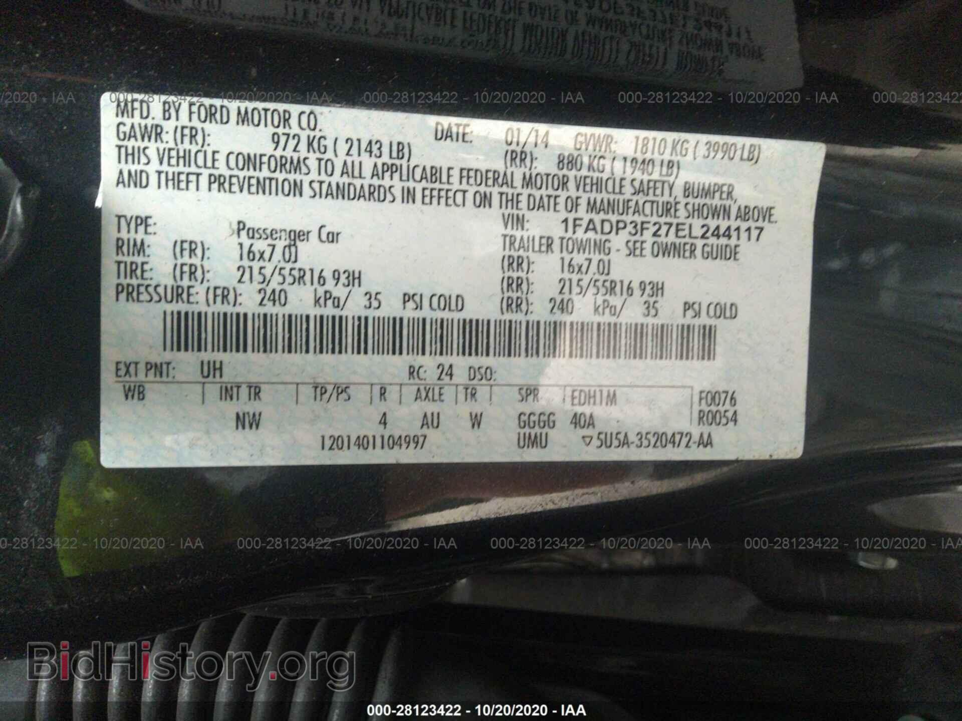 2014 FORD FOCUS - VIN: 1FADP3F27EL244117 - Photo 9