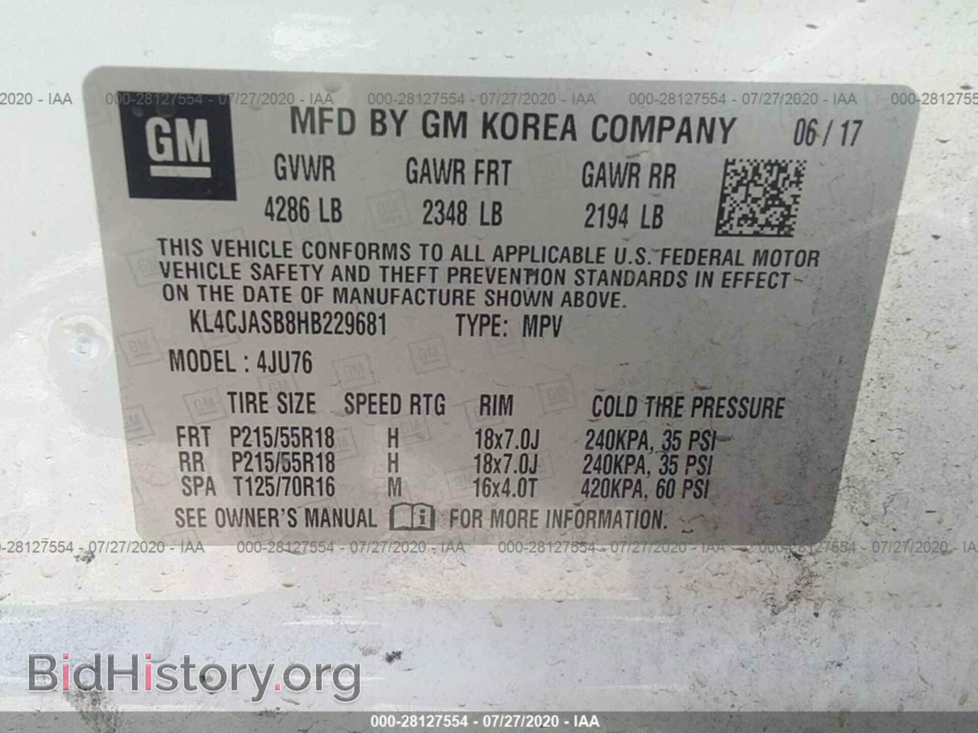 2017 BUICK ENCORE - VIN: KL4CJASB8HB229681 - Photo 9