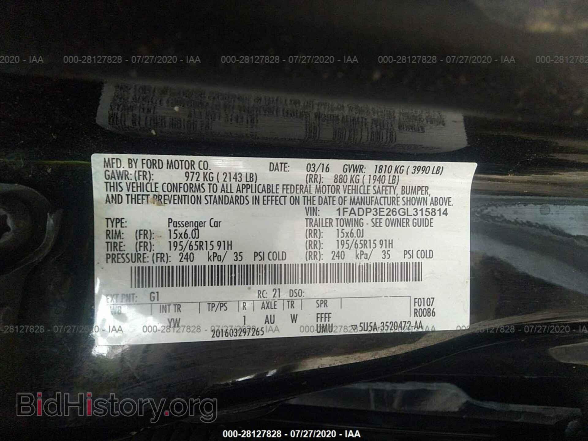 2016 FORD FOCUS - VIN: 1FADP3E26GL315814 - Photo 9