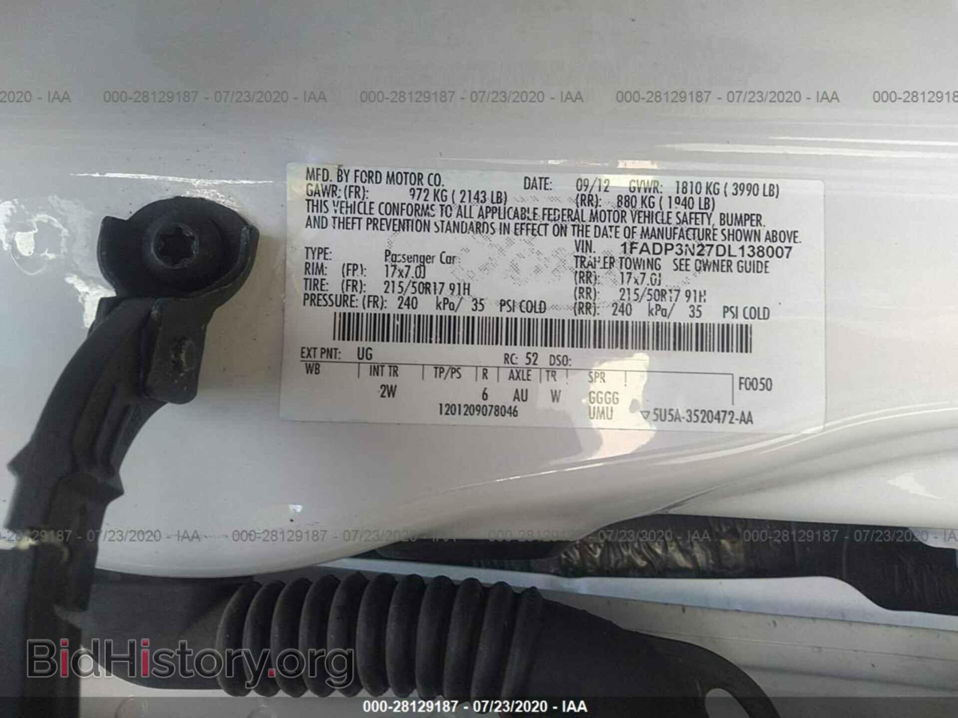 2013 FORD FOCUS - VIN: 1FADP3N27DL138007 - Photo 9