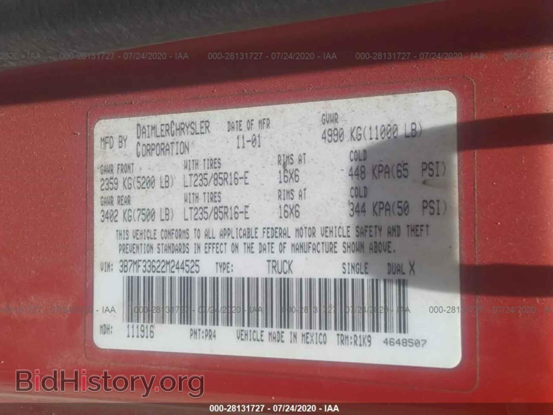 2002 DODGE RAM 3500 - VIN: 3B7MF33622M244525 - Photo 9