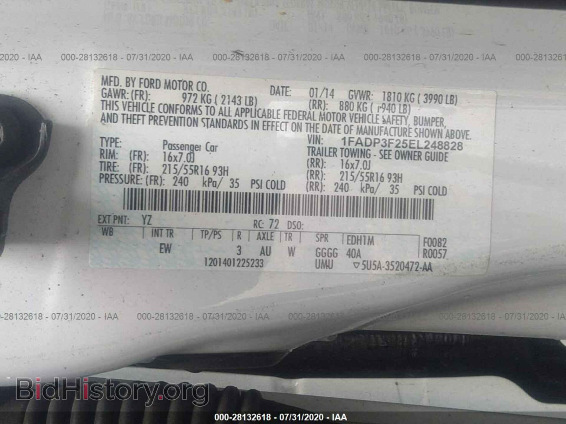 2014 FORD FOCUS - VIN: 1FADP3F25EL248828 - Photo 9