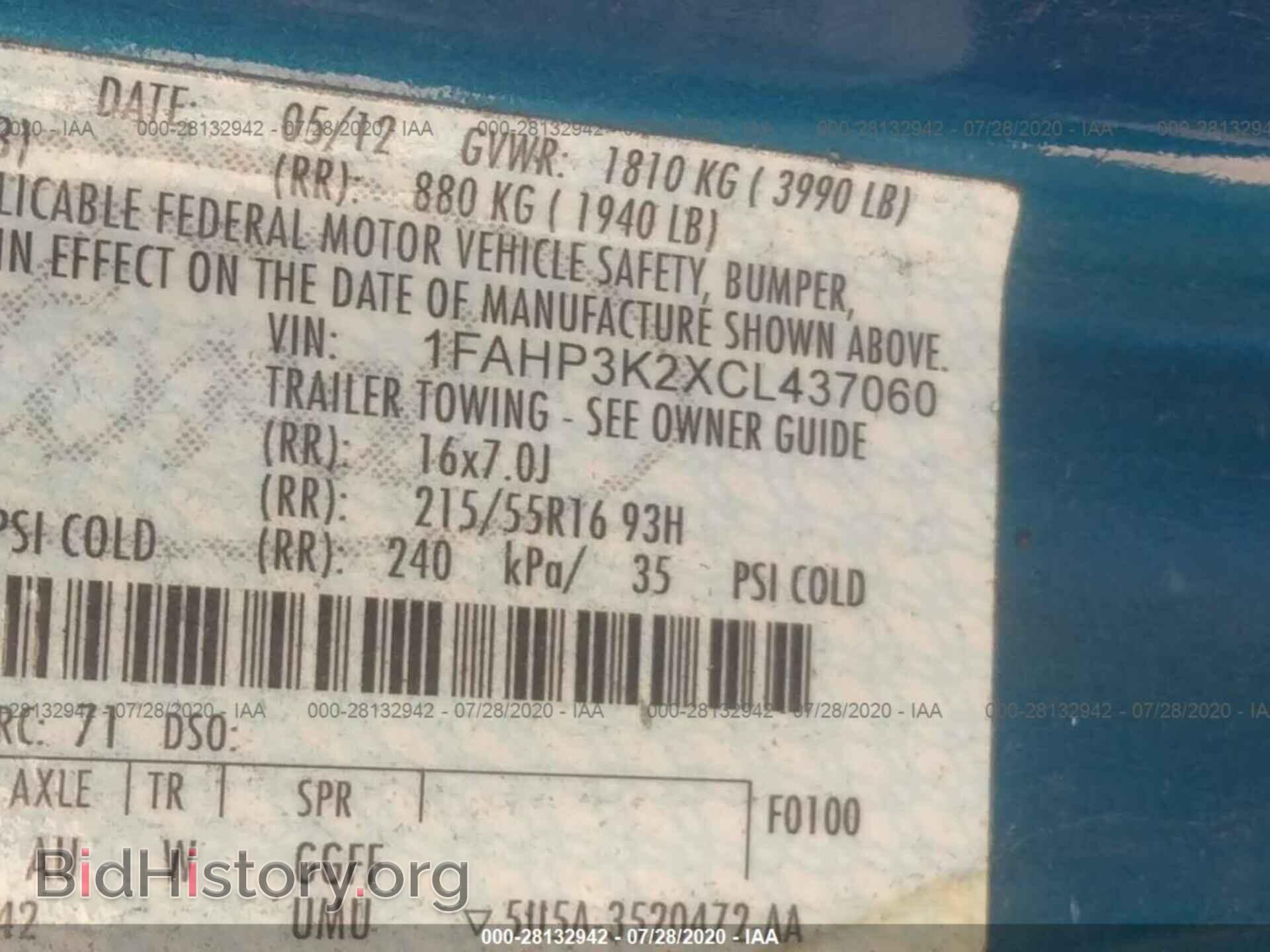 2012 FORD FOCUS - VIN: 1FAHP3K2XCL437060 - Photo 9