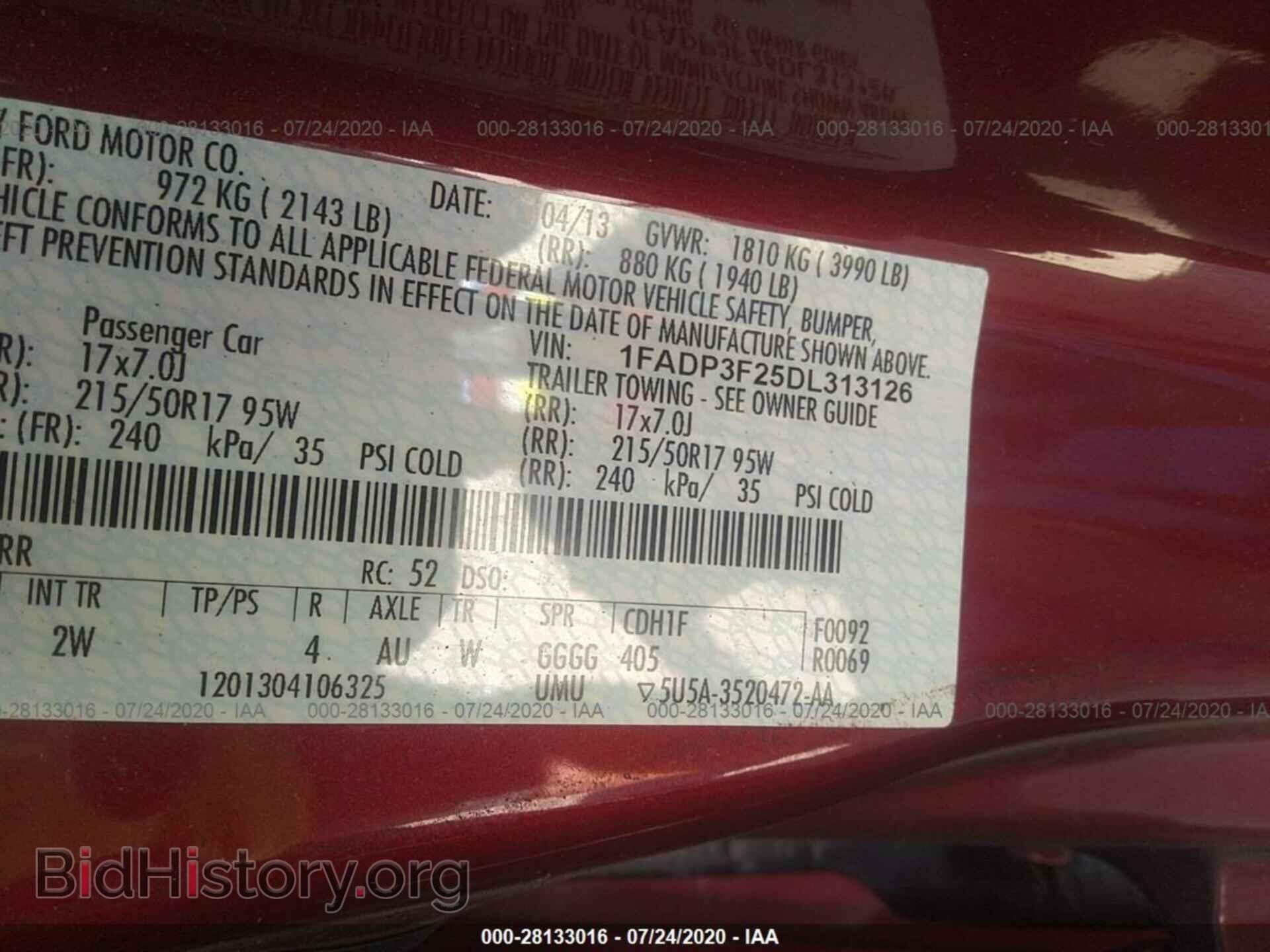 2013 FORD FOCUS - VIN: 1FADP3F25DL313126 - Photo 9