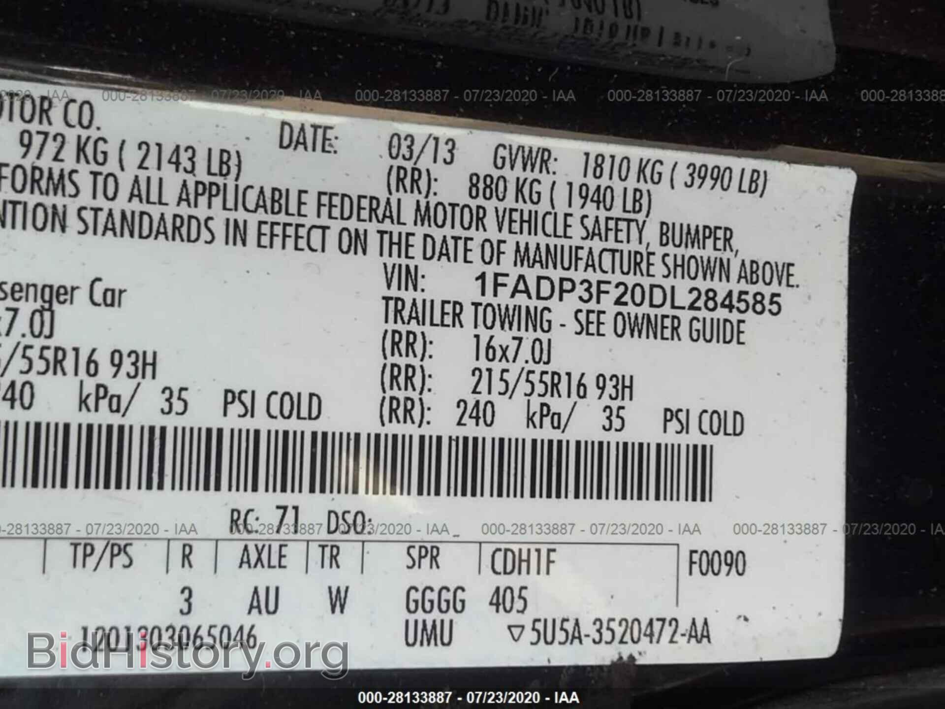 2013 FORD FOCUS - VIN: 1FADP3F20DL284585 - Photo 9