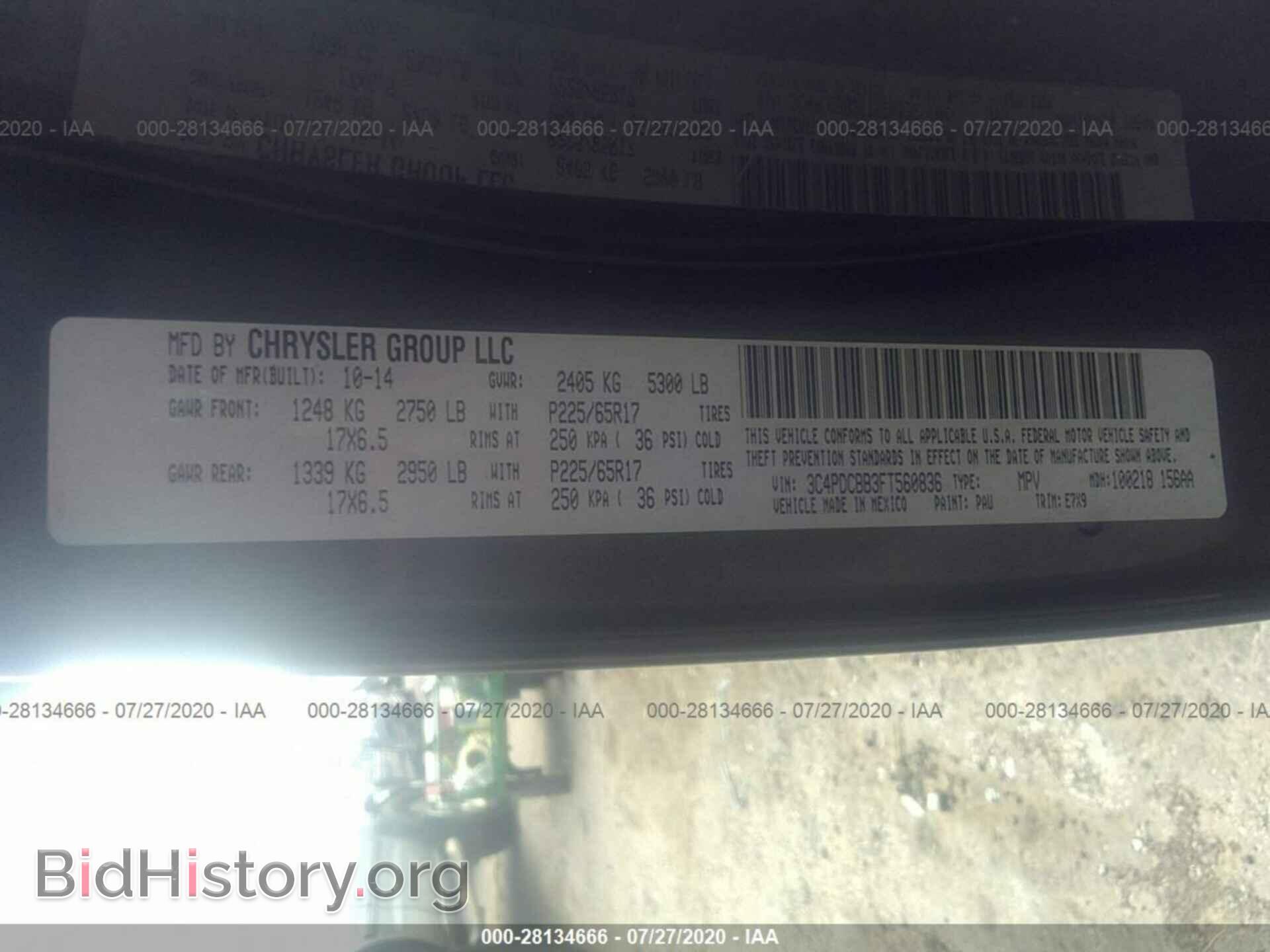 2015 DODGE JOURNEY - VIN: 3C4PDCBB3FT560836 - Photo 9