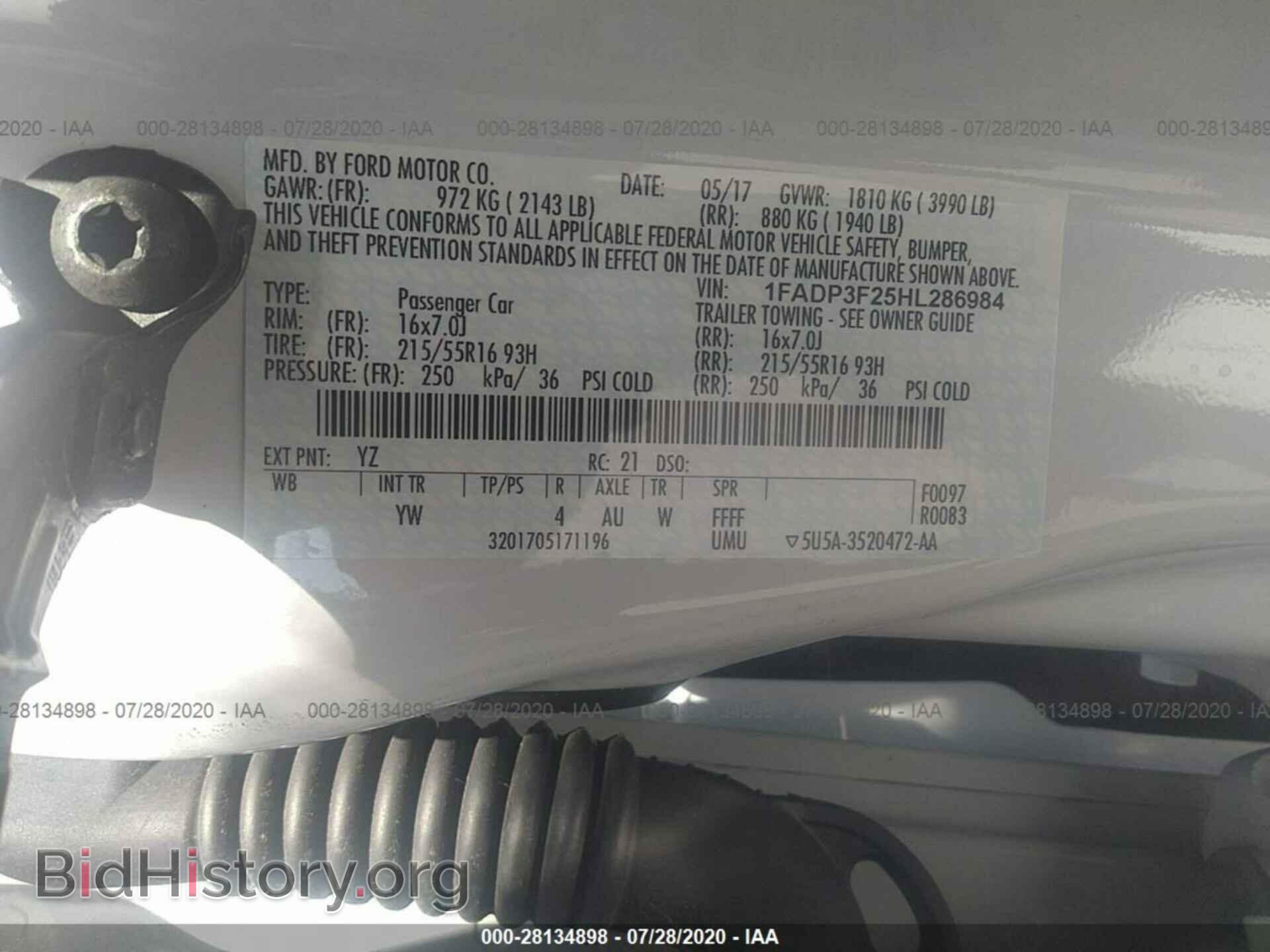 2017 FORD FOCUS - VIN: 1FADP3F25HL286984 - Photo 9