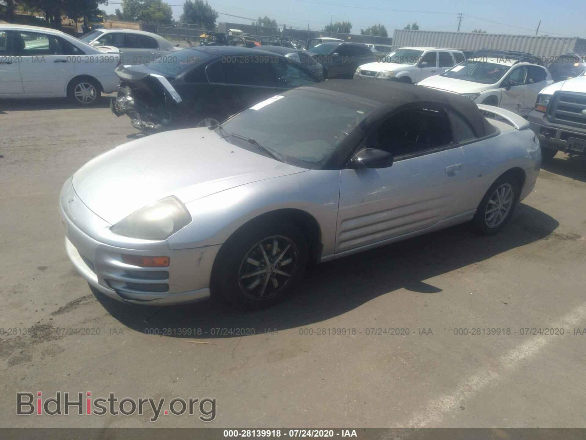 2002 MITSUBISHI ECLIPSE - VIN: 4A3AE45G22E073697 - Фото 2