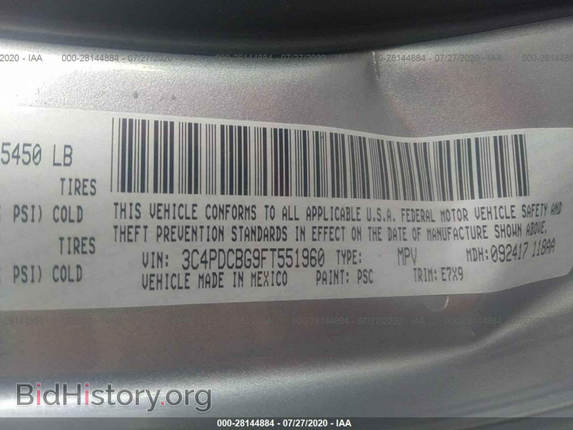 2015 DODGE JOURNEY - VIN: 3C4PDCBG9FT551960 - Photo 9