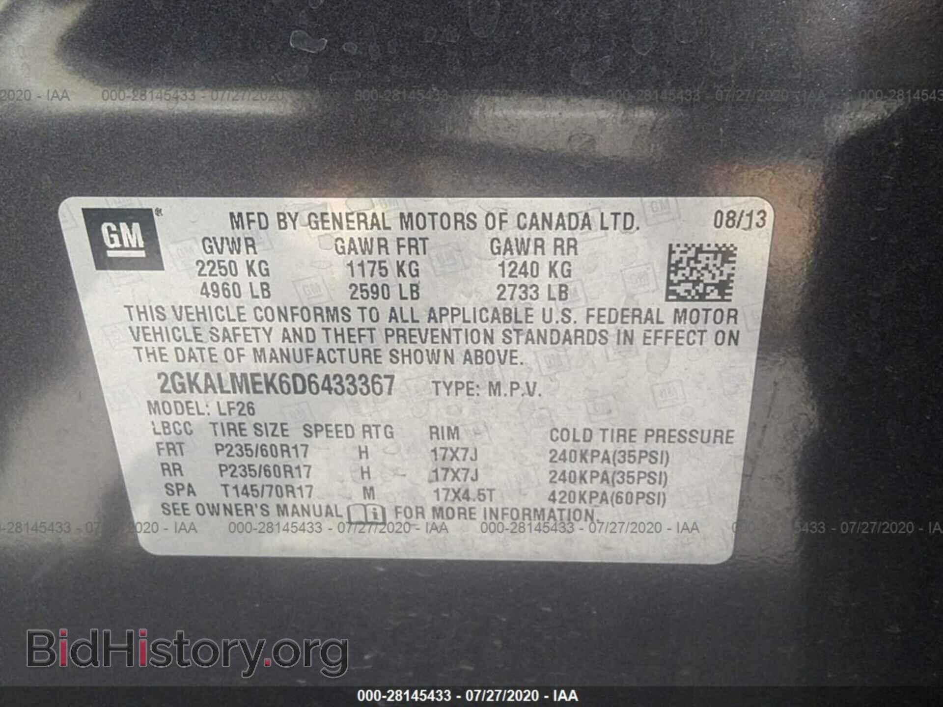 2013 GMC TERRAIN - VIN: 2GKALMEK6D6433367 - Photo 9