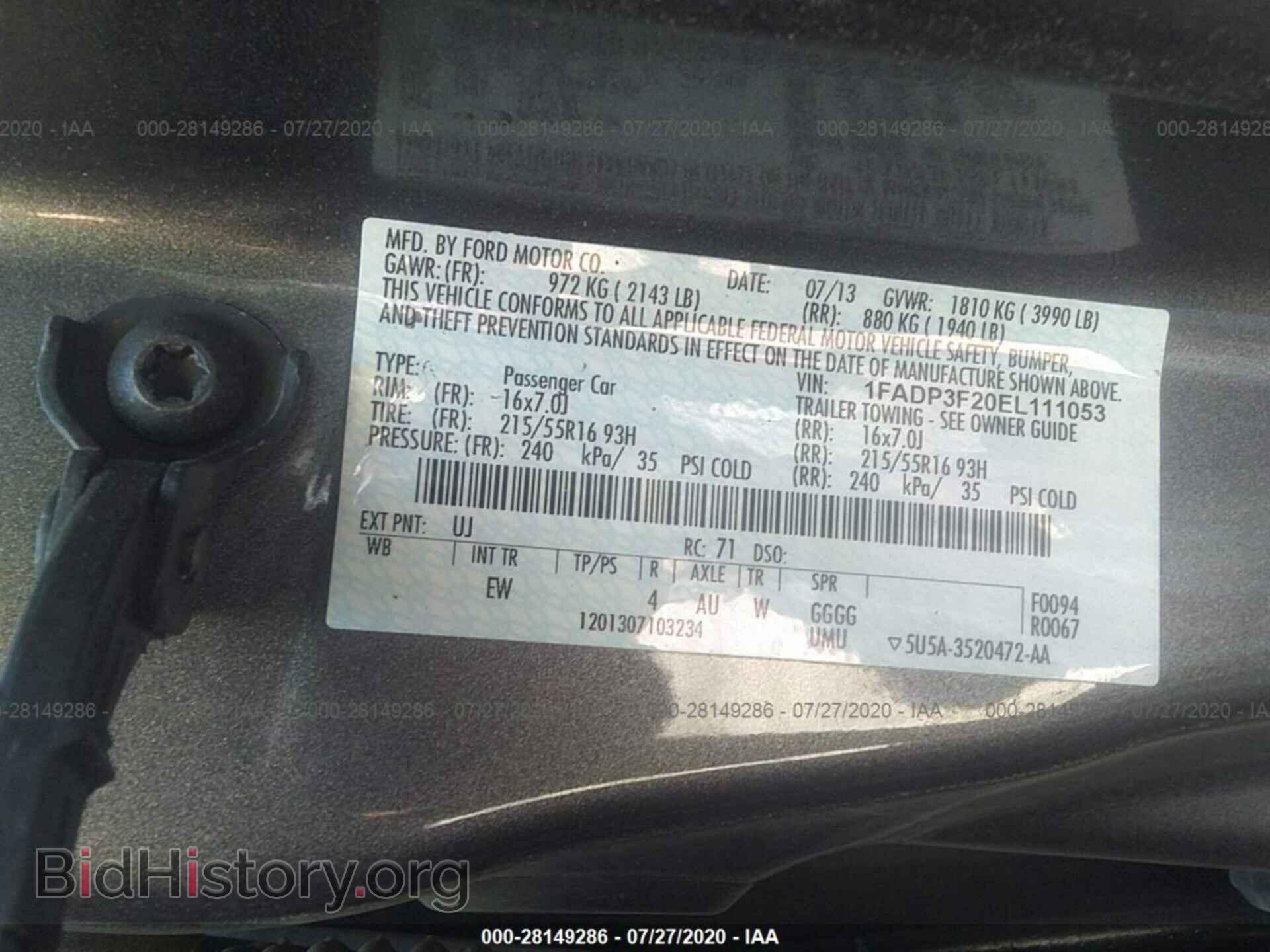 2014 FORD FOCUS - VIN: 1FADP3F20EL111053 - Photo 9