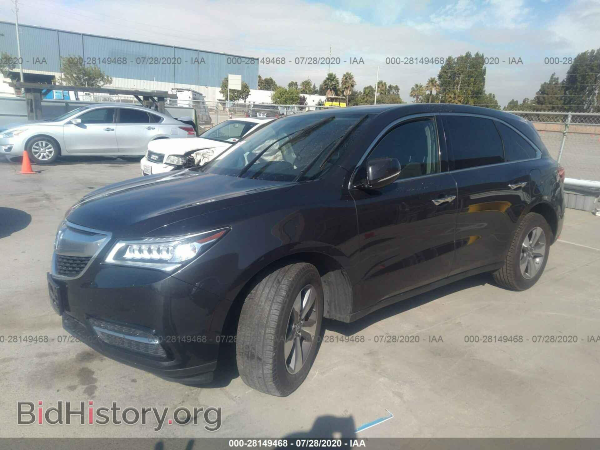 2016 ACURA MDX - VIN: 5FRYD3H22GB016659 - Фото 2