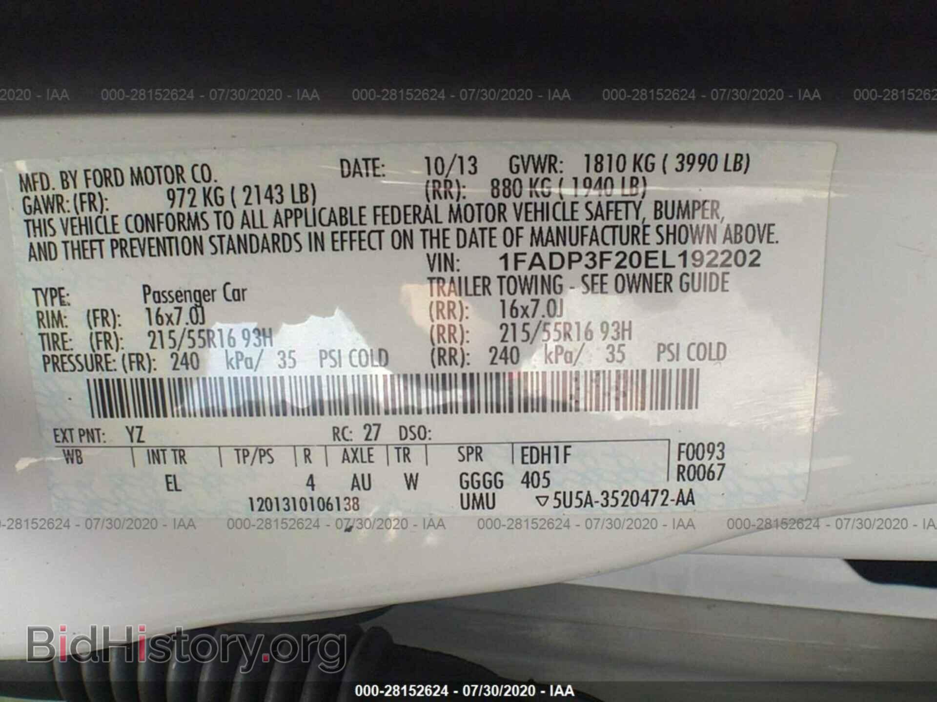 2014 FORD FOCUS - VIN: 1FADP3F20EL192202 - Photo 9