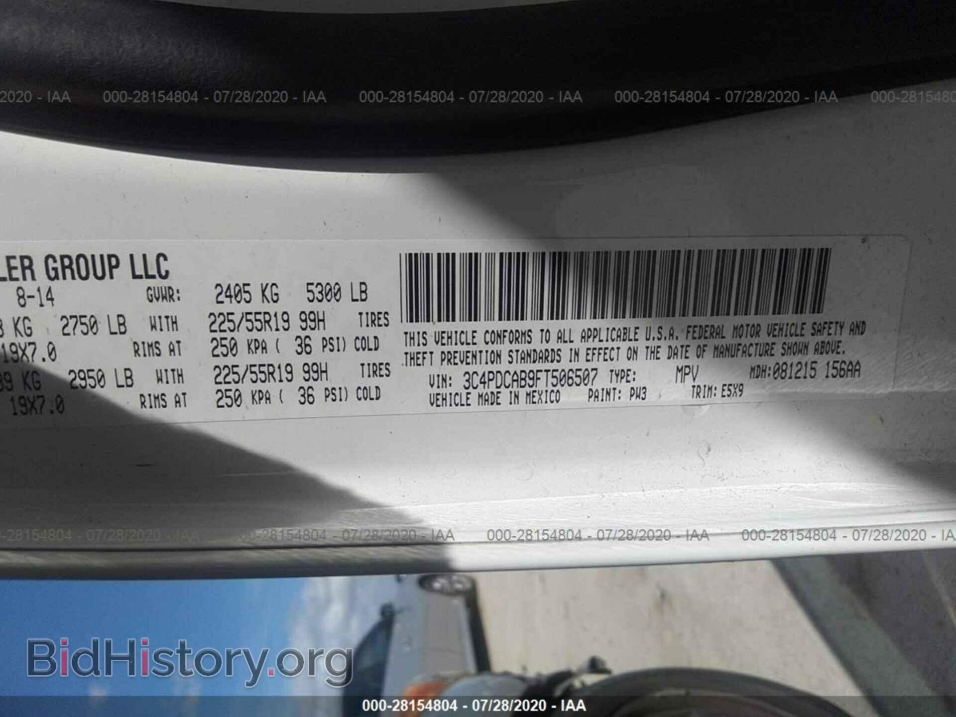 2015 DODGE JOURNEY - VIN: 3C4PDCAB9FT506507 - Photo 9