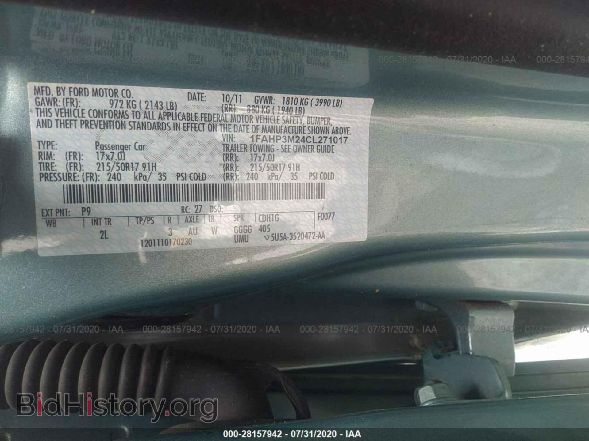 2012 FORD FOCUS - VIN: 1FAHP3M24CL271017 - Photo 9