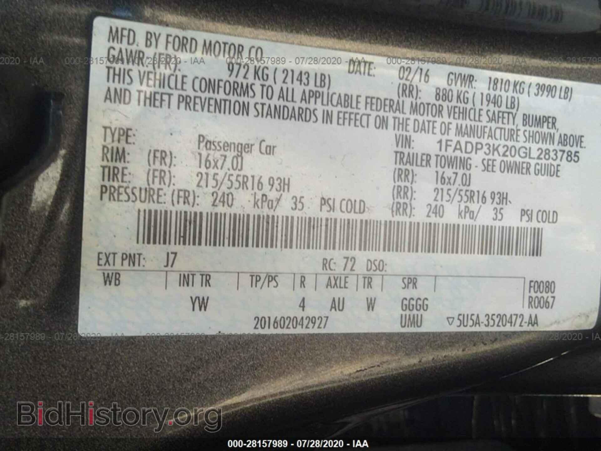 2016 FORD FOCUS - VIN: 1FADP3K20GL283785 - Photo 9