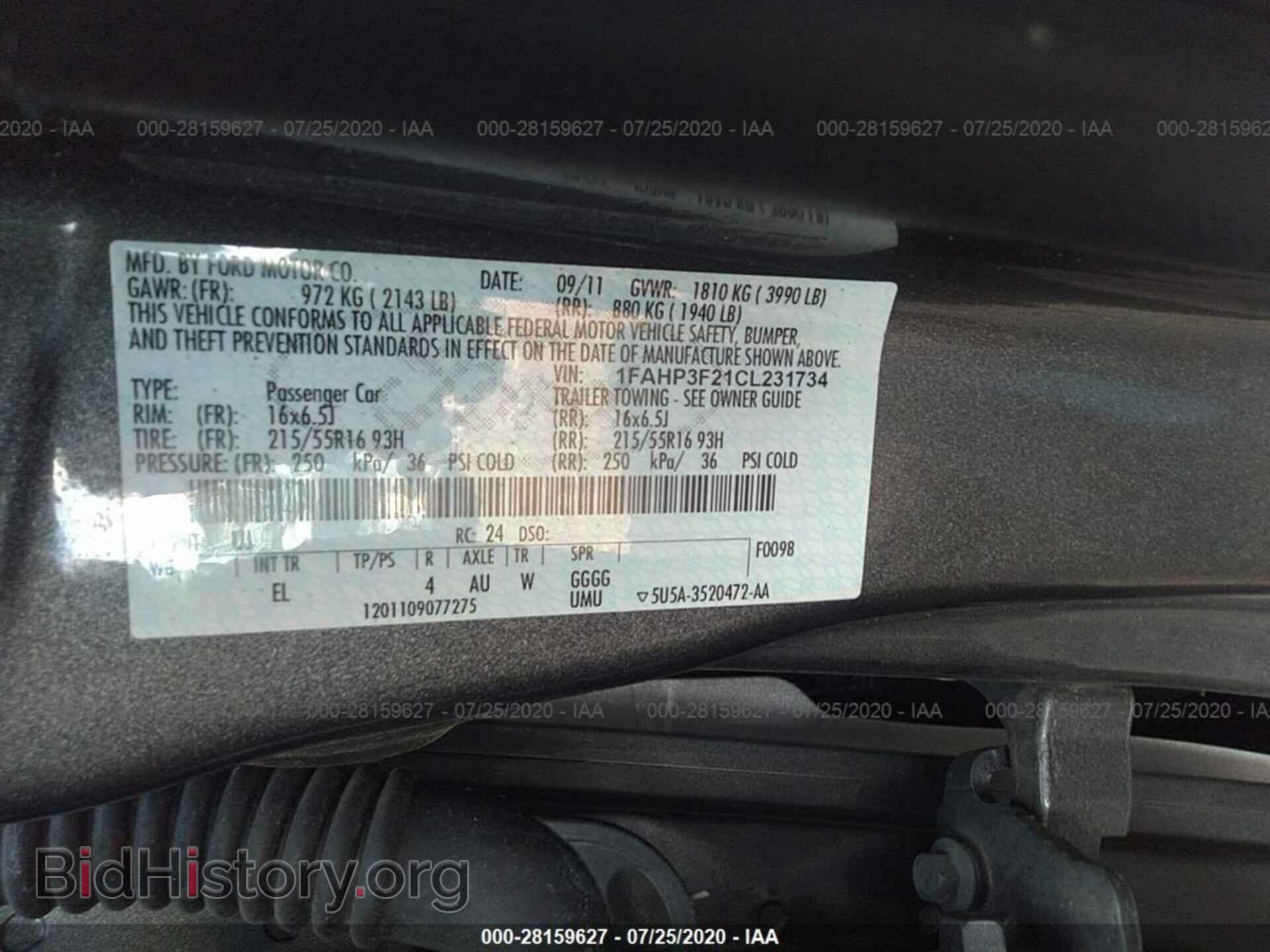 2012 FORD FOCUS - VIN: 1FAHP3F21CL231734 - Photo 9