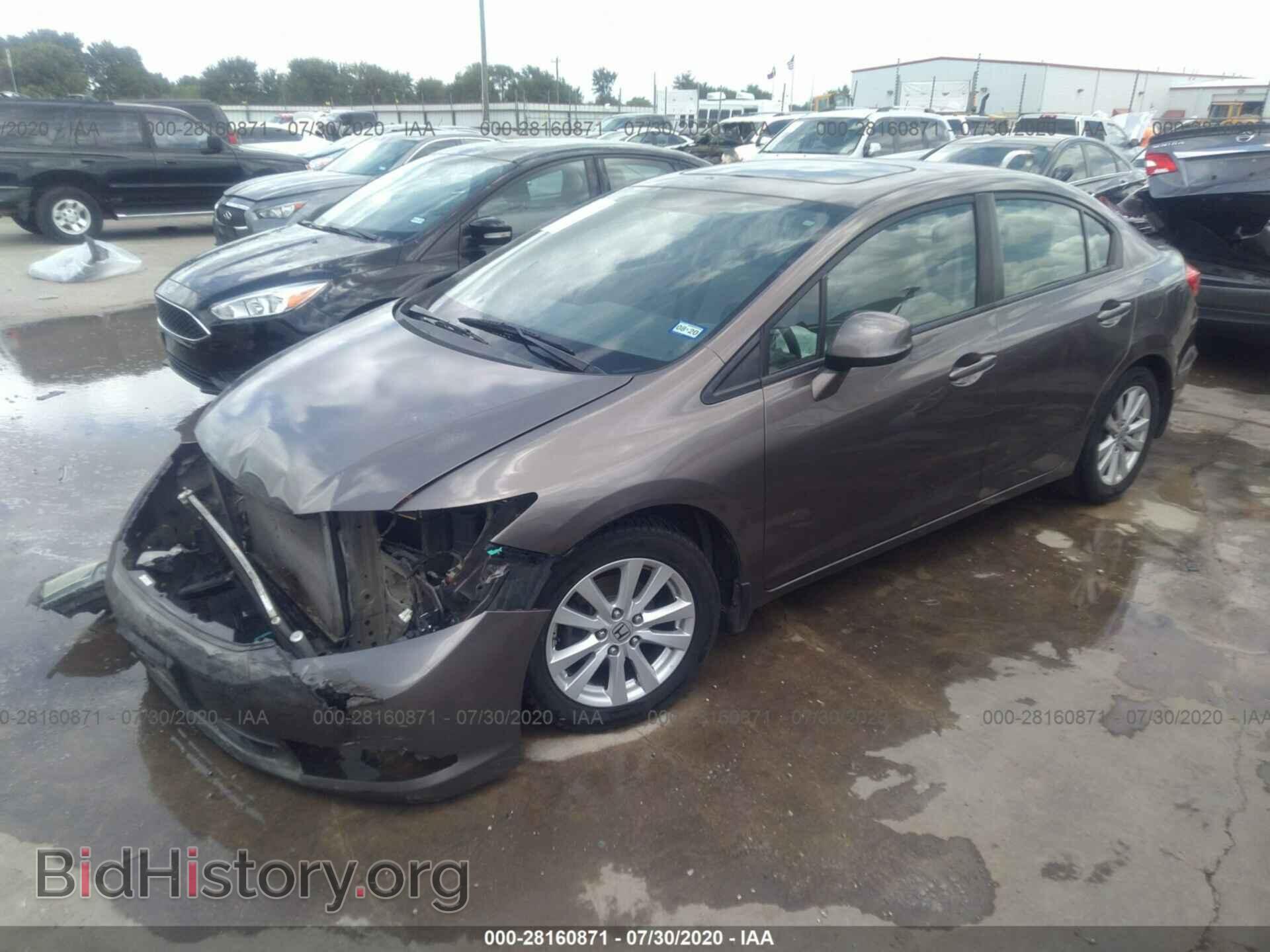 2012 HONDA CIVIC SDN - VIN: 2HGFB2F82CH601151 - Фото 2