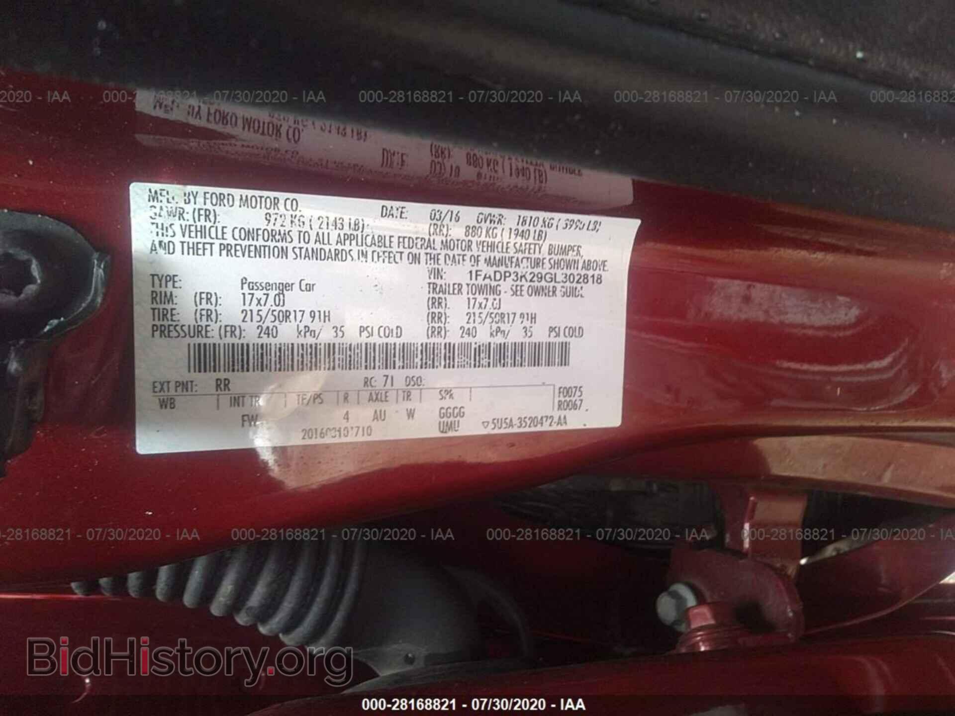2016 FORD FOCUS - VIN: 1FADP3K29GL302818 - Photo 9