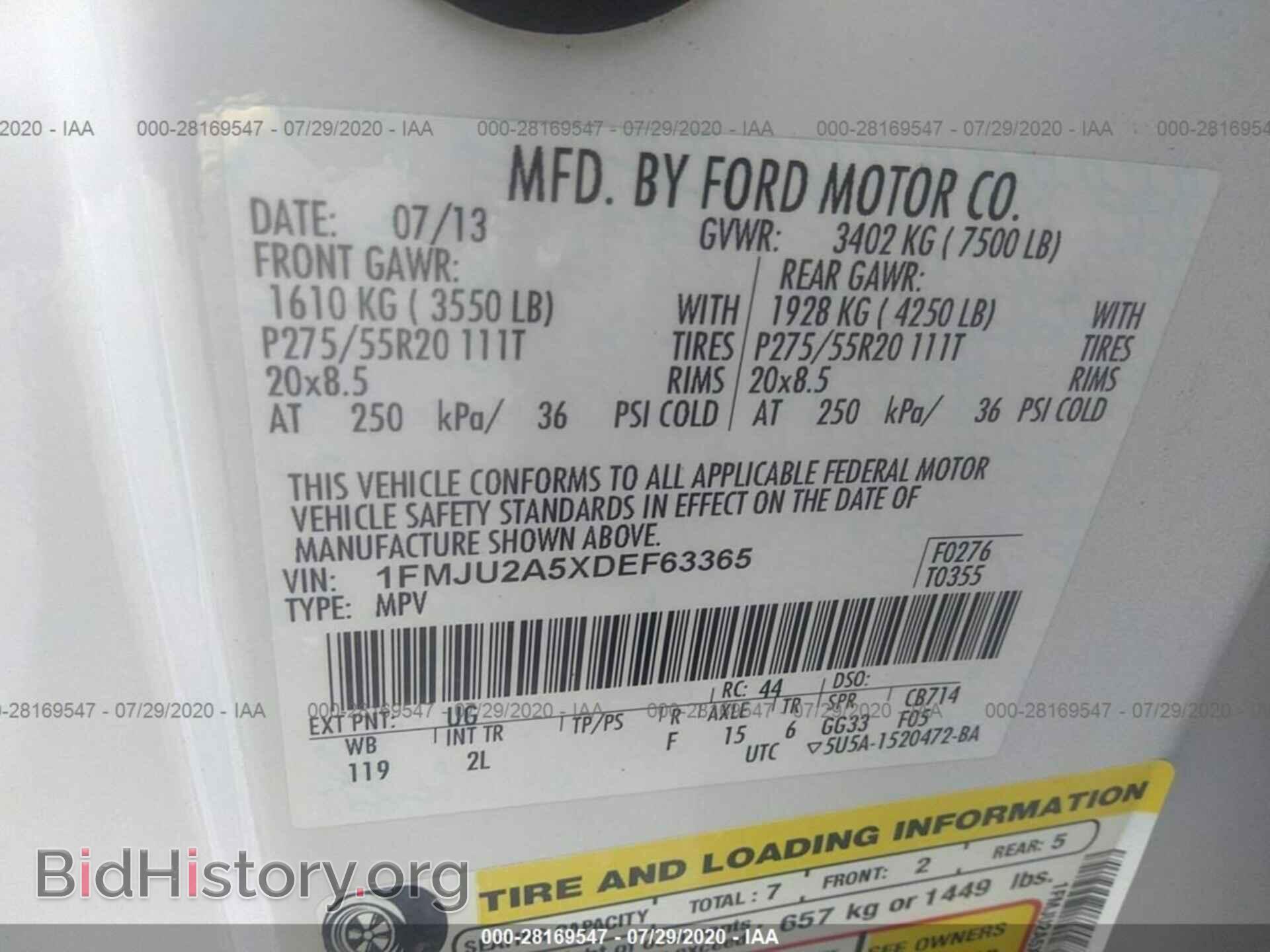 2013 FORD EXPEDITION - VIN: 1FMJU2A5XDEF63365 - Фото 9