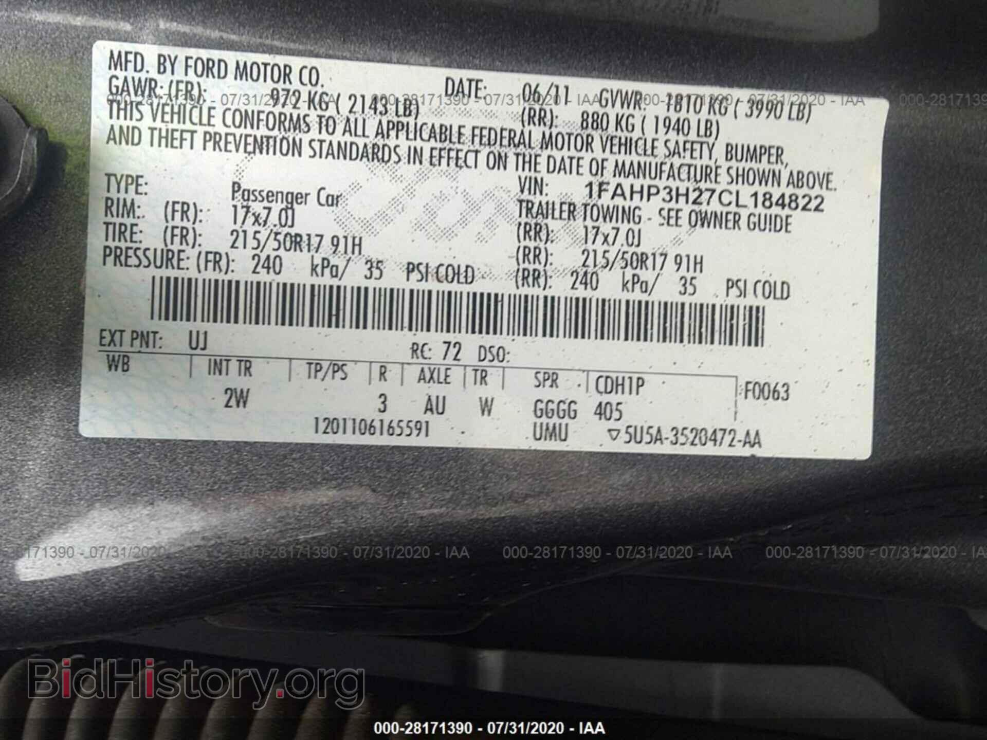 2012 FORD FOCUS - VIN: 1FAHP3H27CL184822 - Photo 9