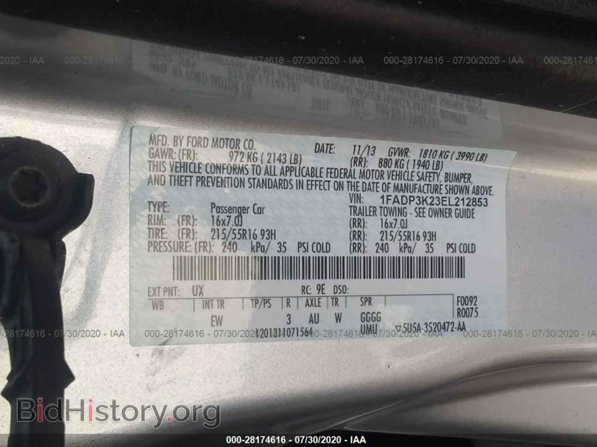 2014 FORD FOCUS - VIN: 1FADP3K23EL212853 - Photo 9