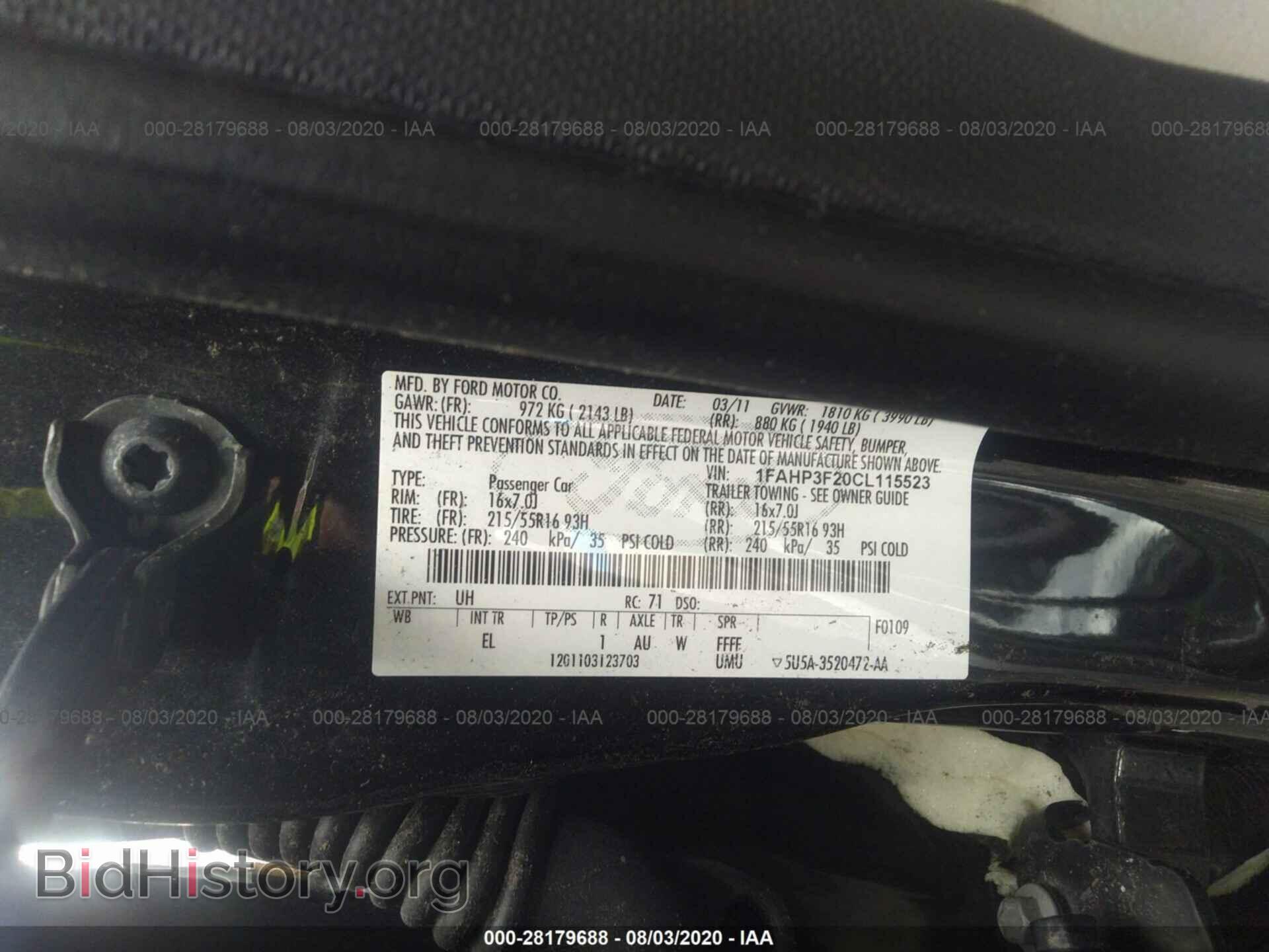 2012 FORD FOCUS - VIN: 1FAHP3F20CL115523 - Photo 9