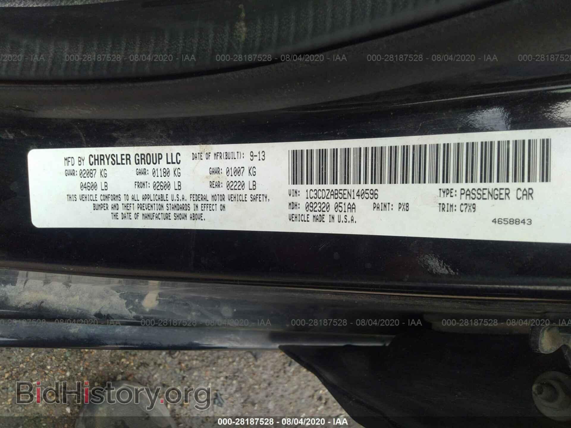 2014 DODGE AVENGER - VIN: 1C3CDZAB5EN140596 - Фото 9