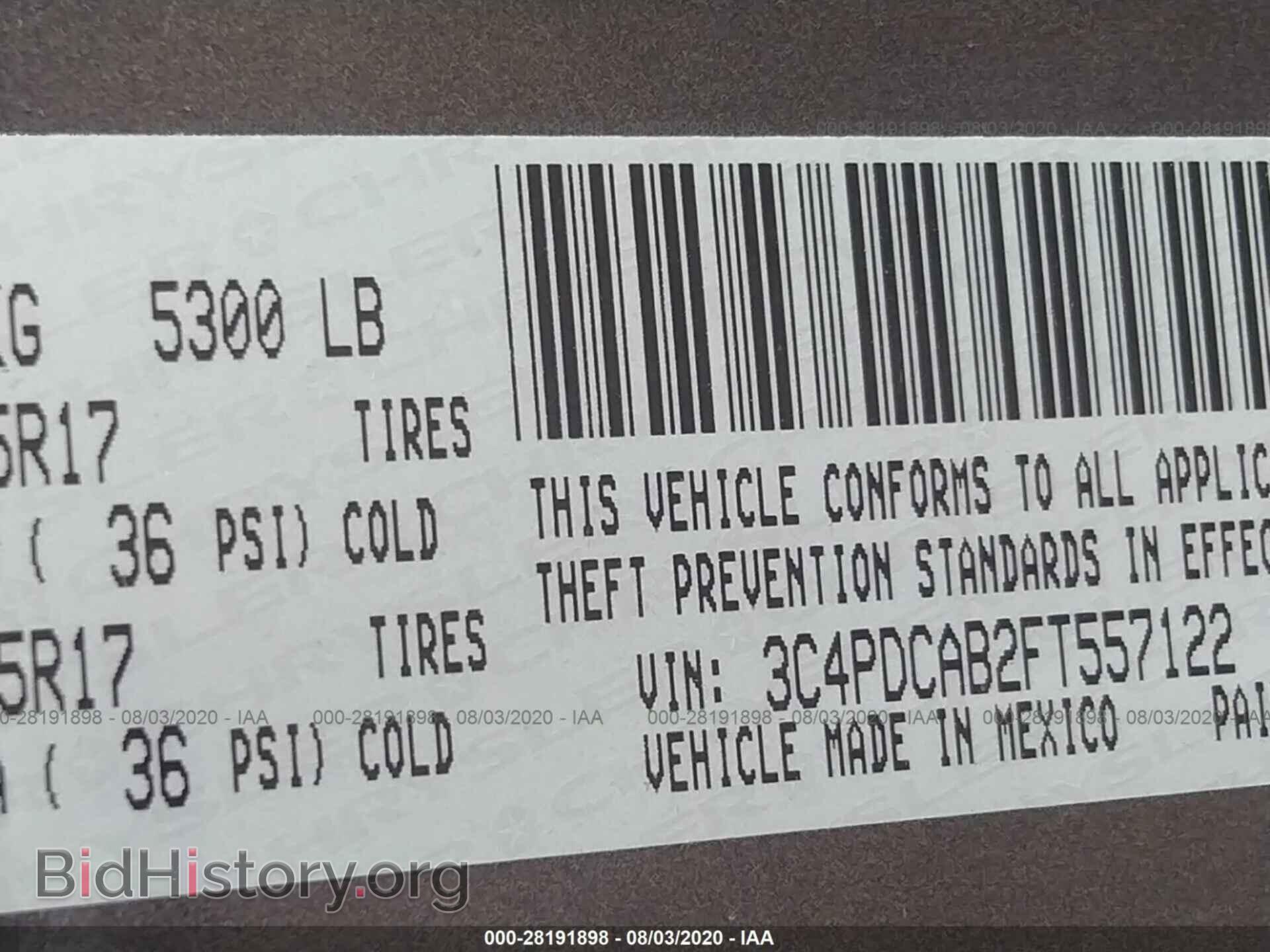 2015 DODGE JOURNEY - VIN: 3C4PDCAB2FT557122 - Фото 9