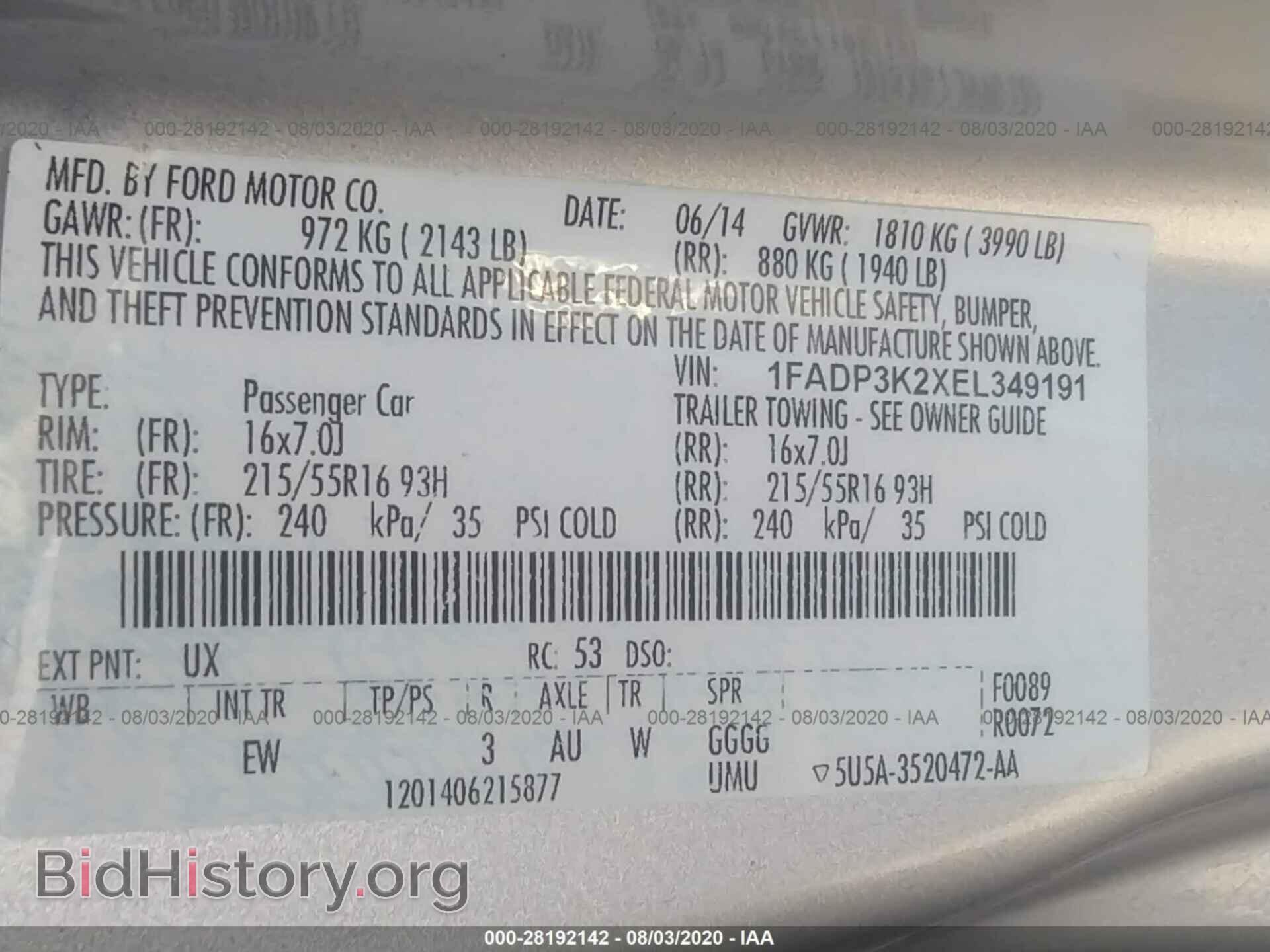 2014 FORD FOCUS - VIN: 1FADP3K2XEL349191 - Photo 9