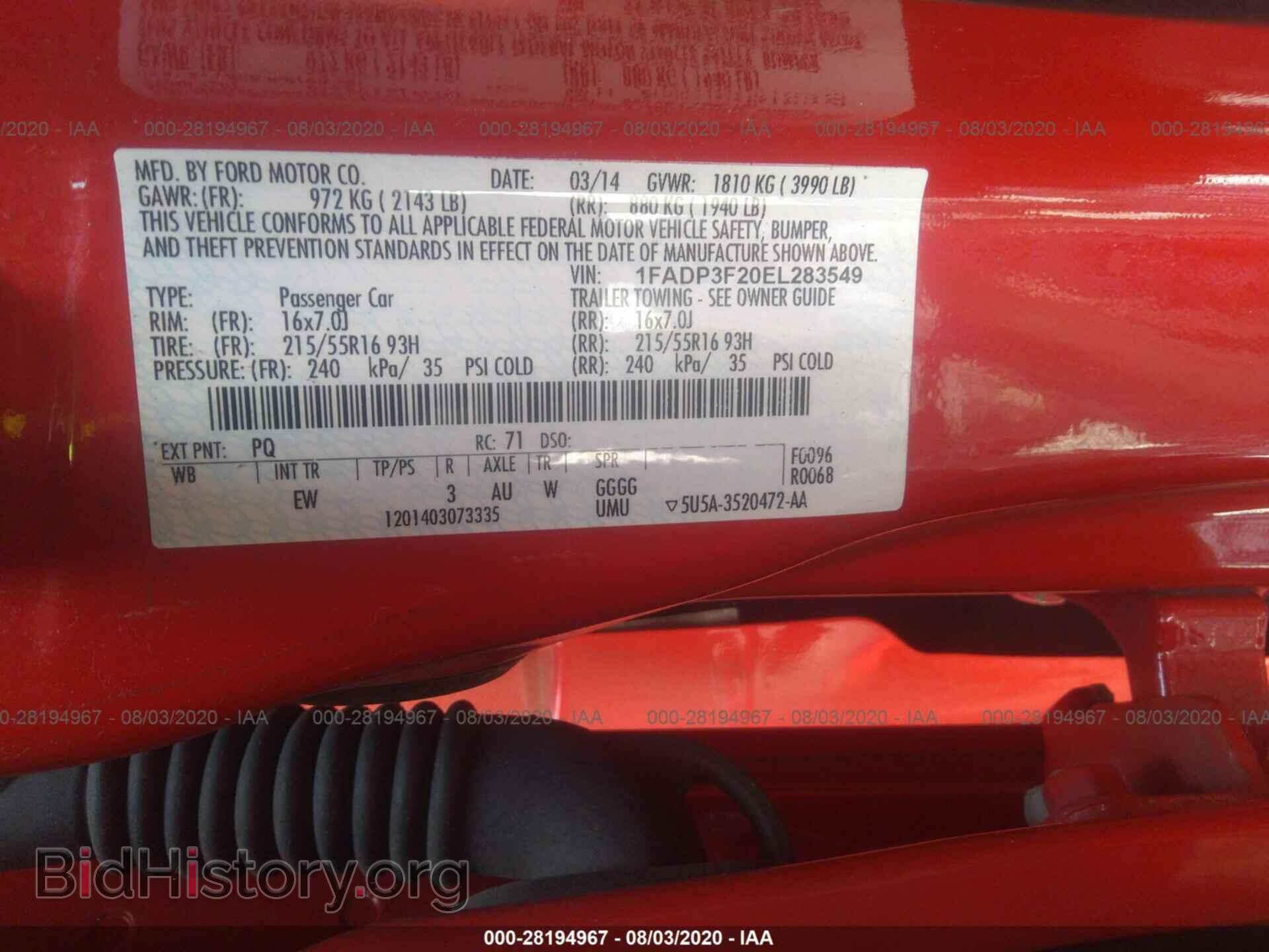 2014 FORD FOCUS - VIN: 1FADP3F20EL283549 - Photo 9
