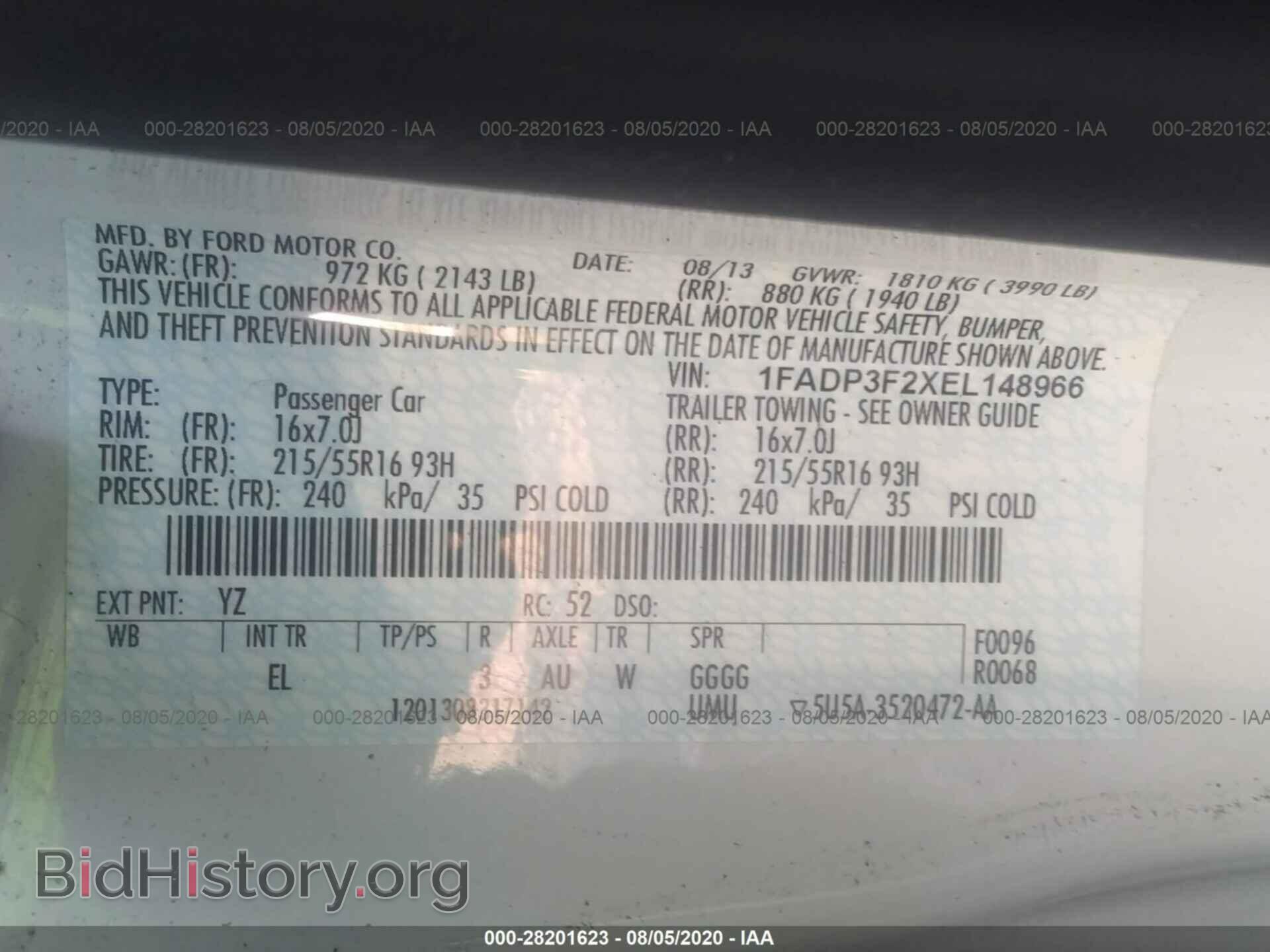 2014 FORD FOCUS - VIN: 1FADP3F2XEL148966 - Photo 9