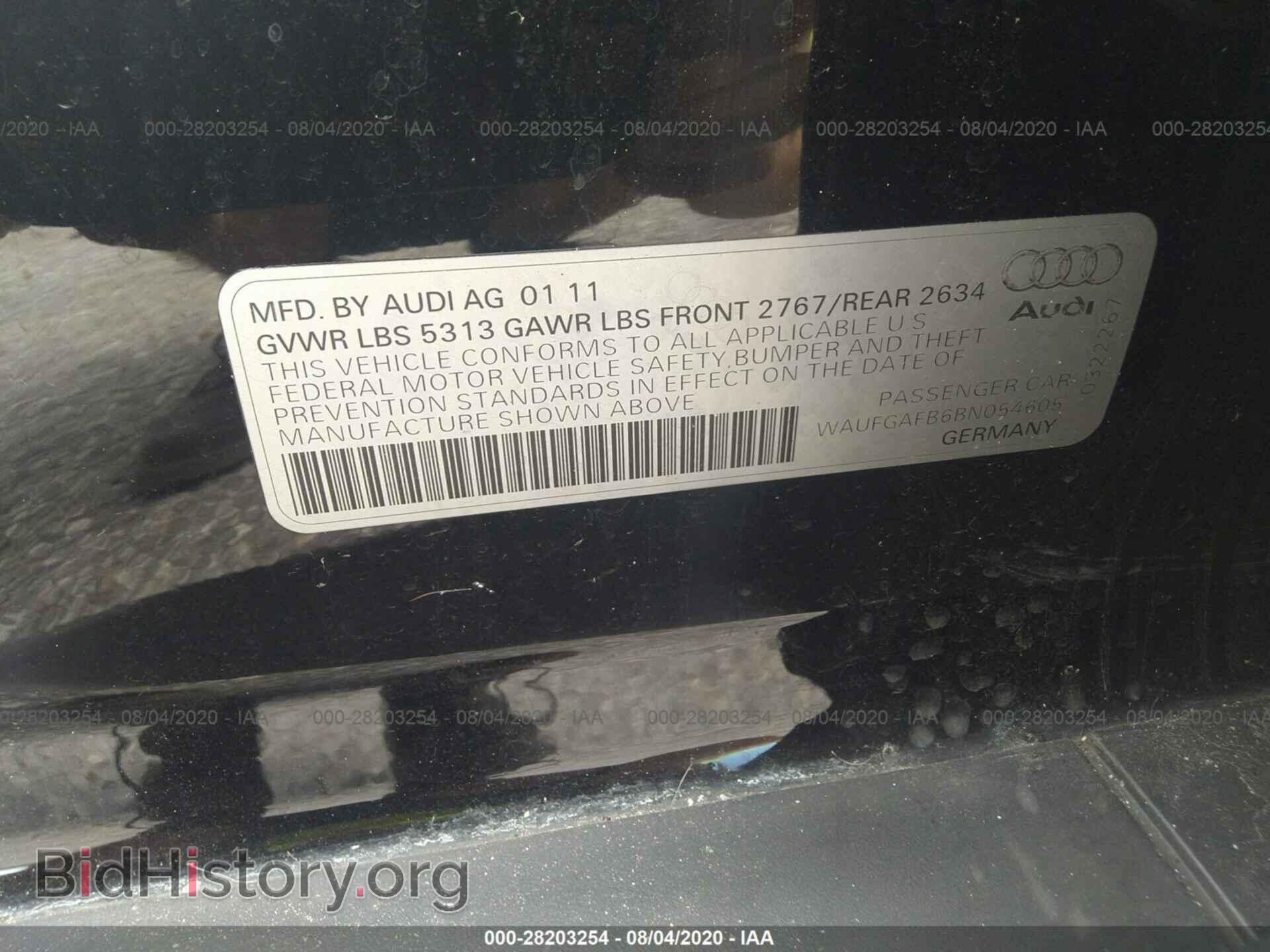 2011 AUDI A6 - VIN: WAUFGAFB6BN054605 - Фото 9